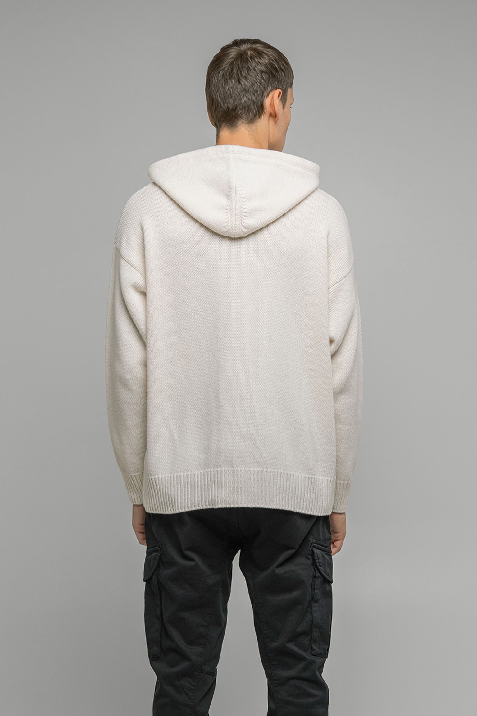 Свитер KNITWEAR HOODED IN LAMBSWOOL GRS с доставкой