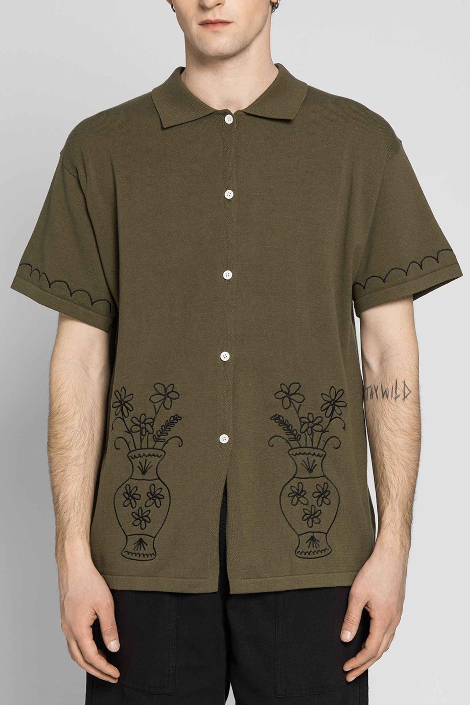 Широкий выбор Поло Service Works S/S Knitted Vase Shirt