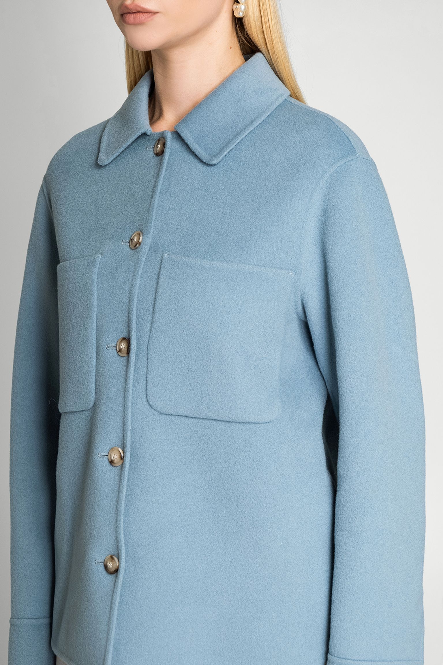Широкий выбор Овершот DOUBLE WOOL OVERSHIRT