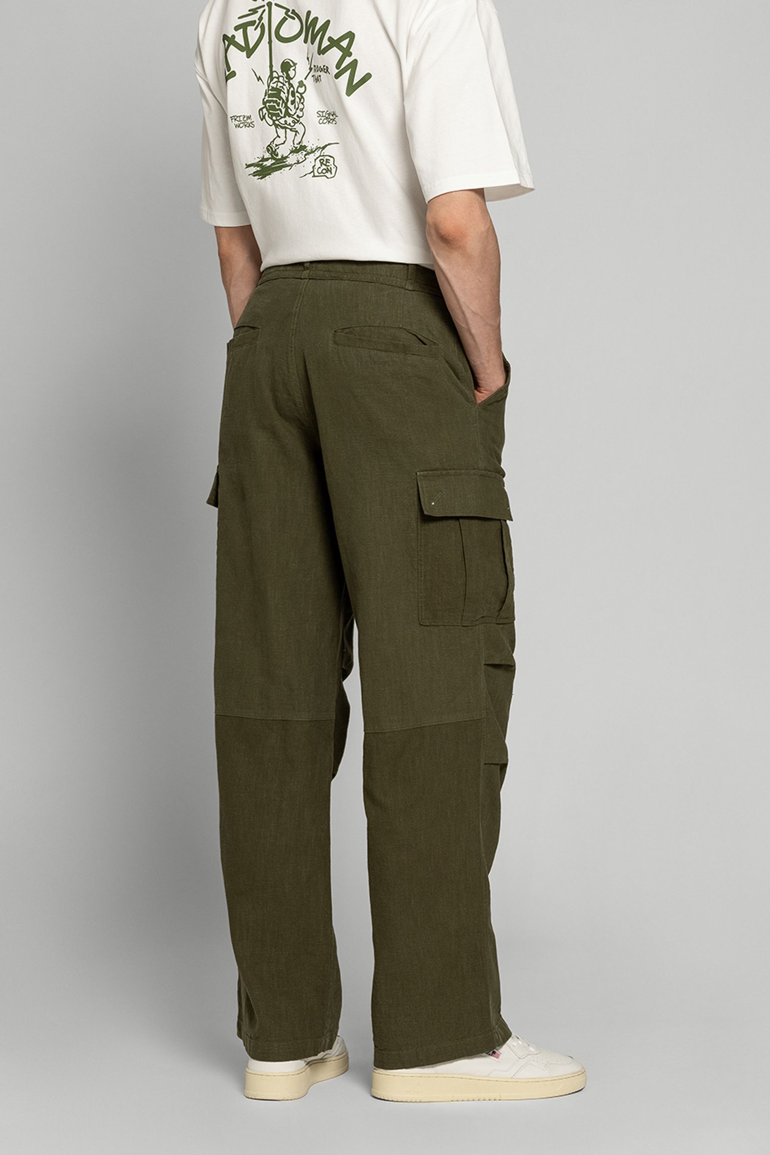 Брюки LINEN CARGO PARACHUTE PANTS