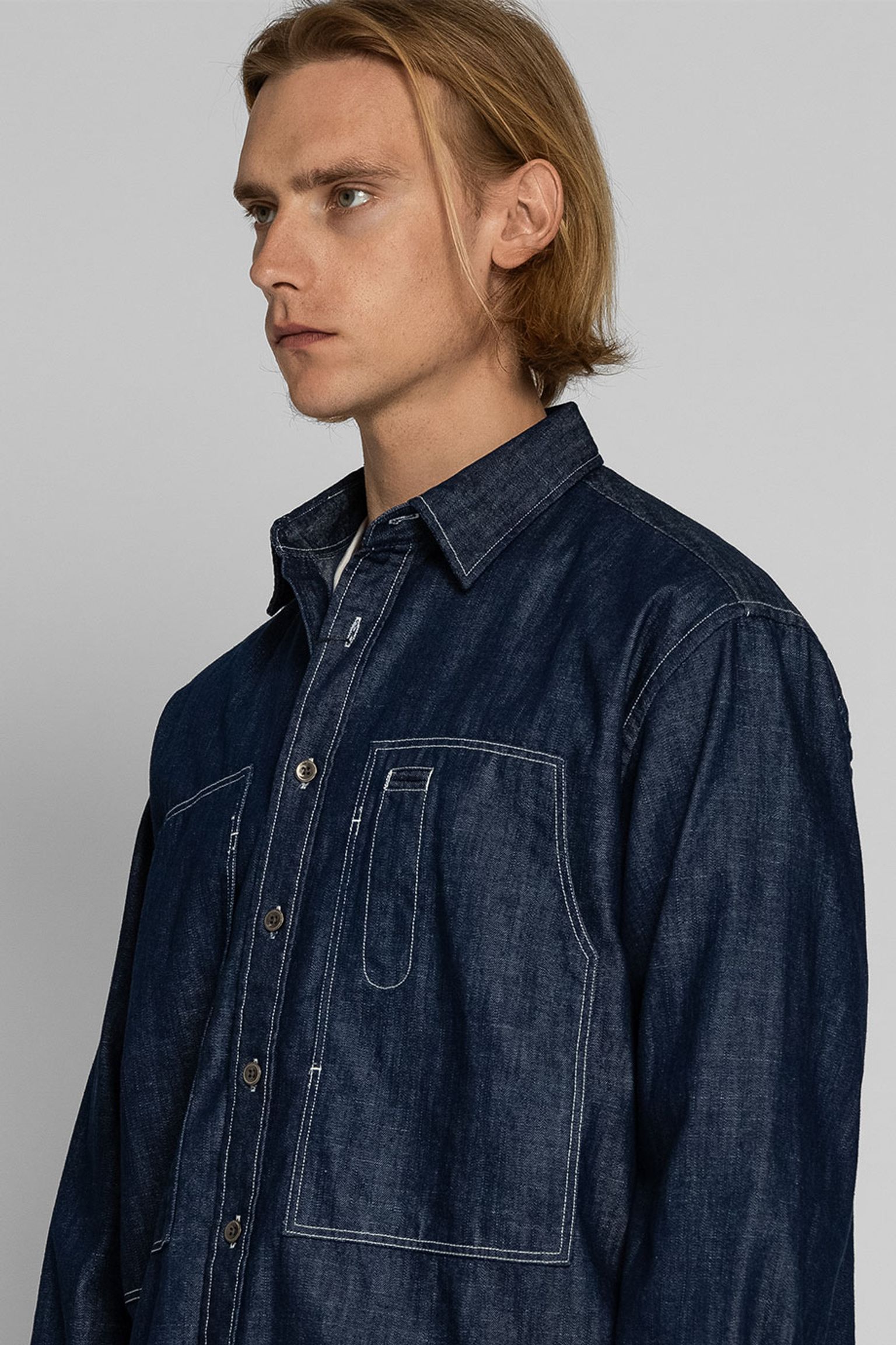 Широкий выбор Рубашка DENIM CARPENTER POCKET WORK SHIRT