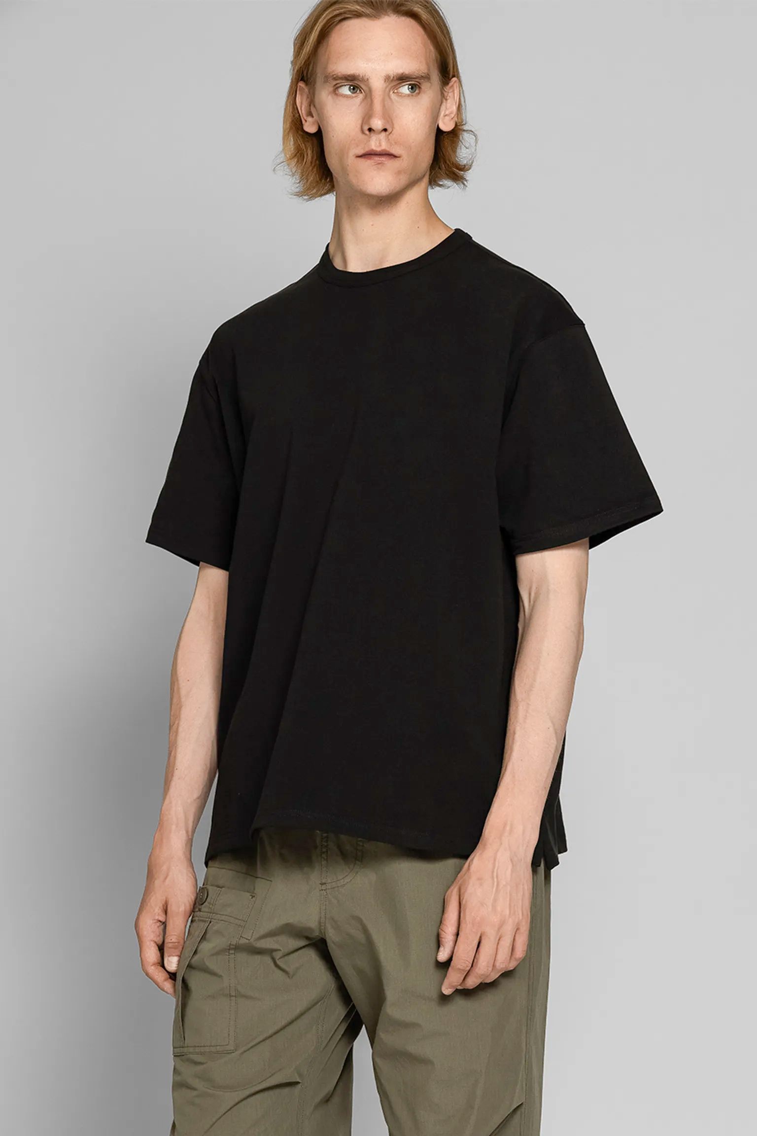 Широкий вибір Футболка OG DOUBLE RIB OVERSIZED TEE BLACK