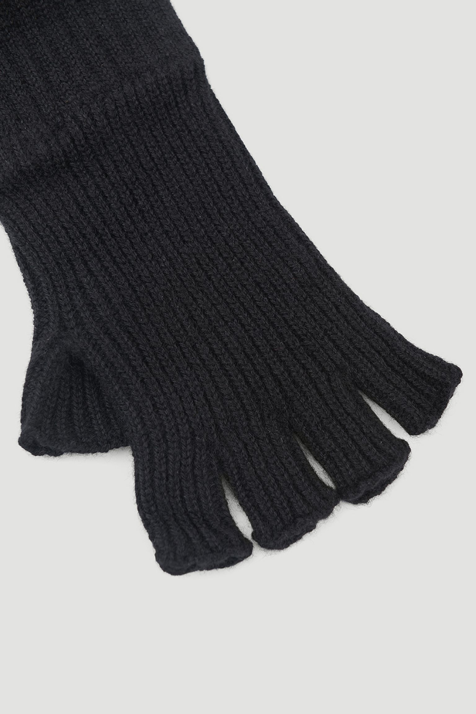 Мітенки   CASHMERE RIBBED FINGERLESS GLOVES