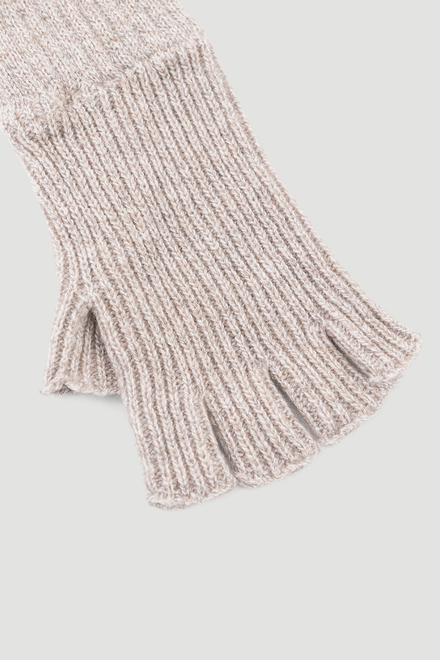 Мітенки   CASHMERE RIBBED FINGERLESS GLOVES