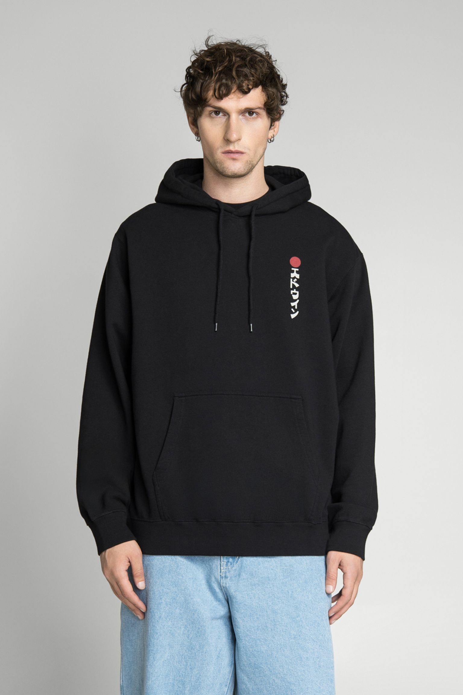 Худі  Kamifuji Hoodie Sweat Heavy Felpa Black garment washed з доставкою
