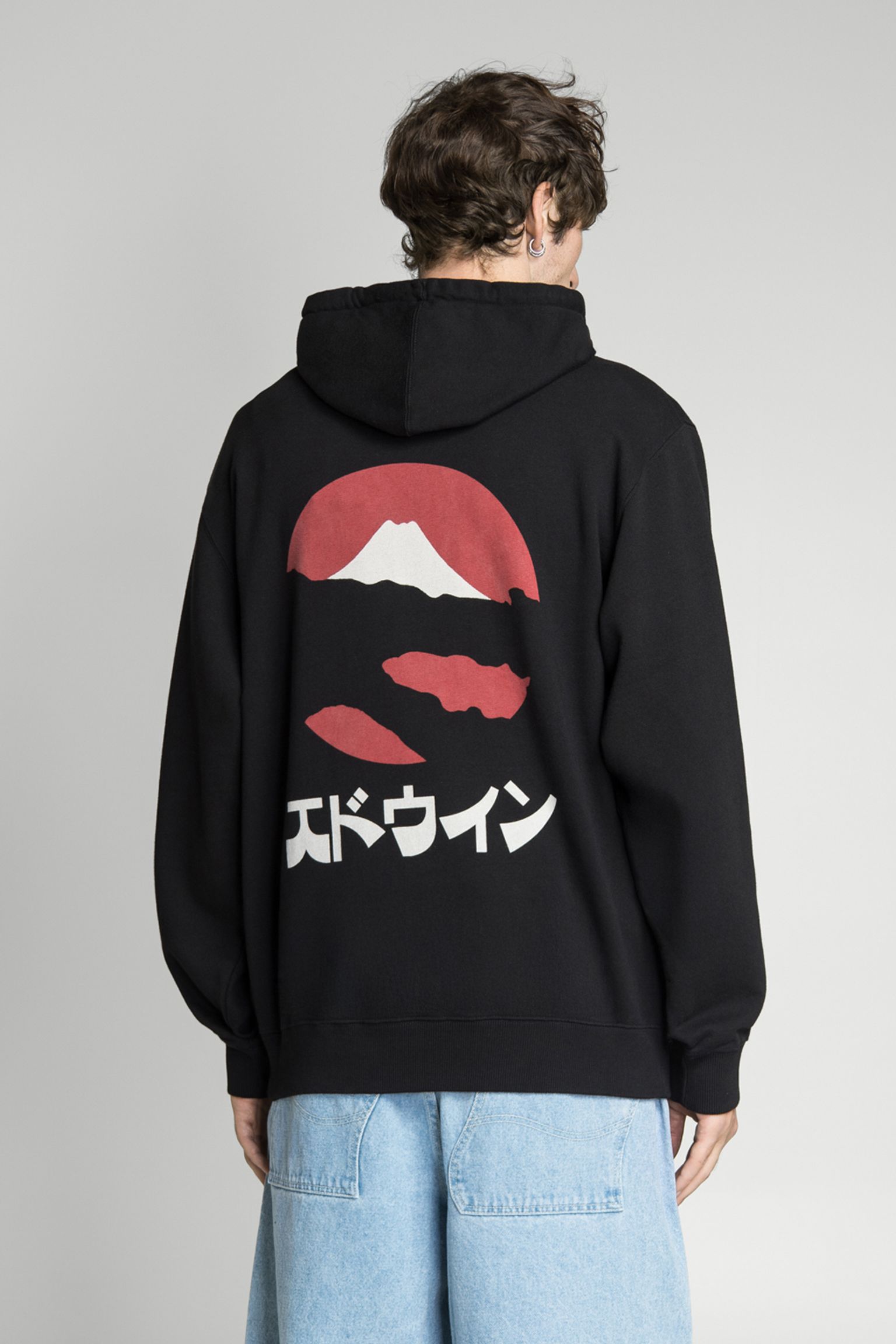 Стильні Худі  Kamifuji Hoodie Sweat Heavy Felpa Black garment washed