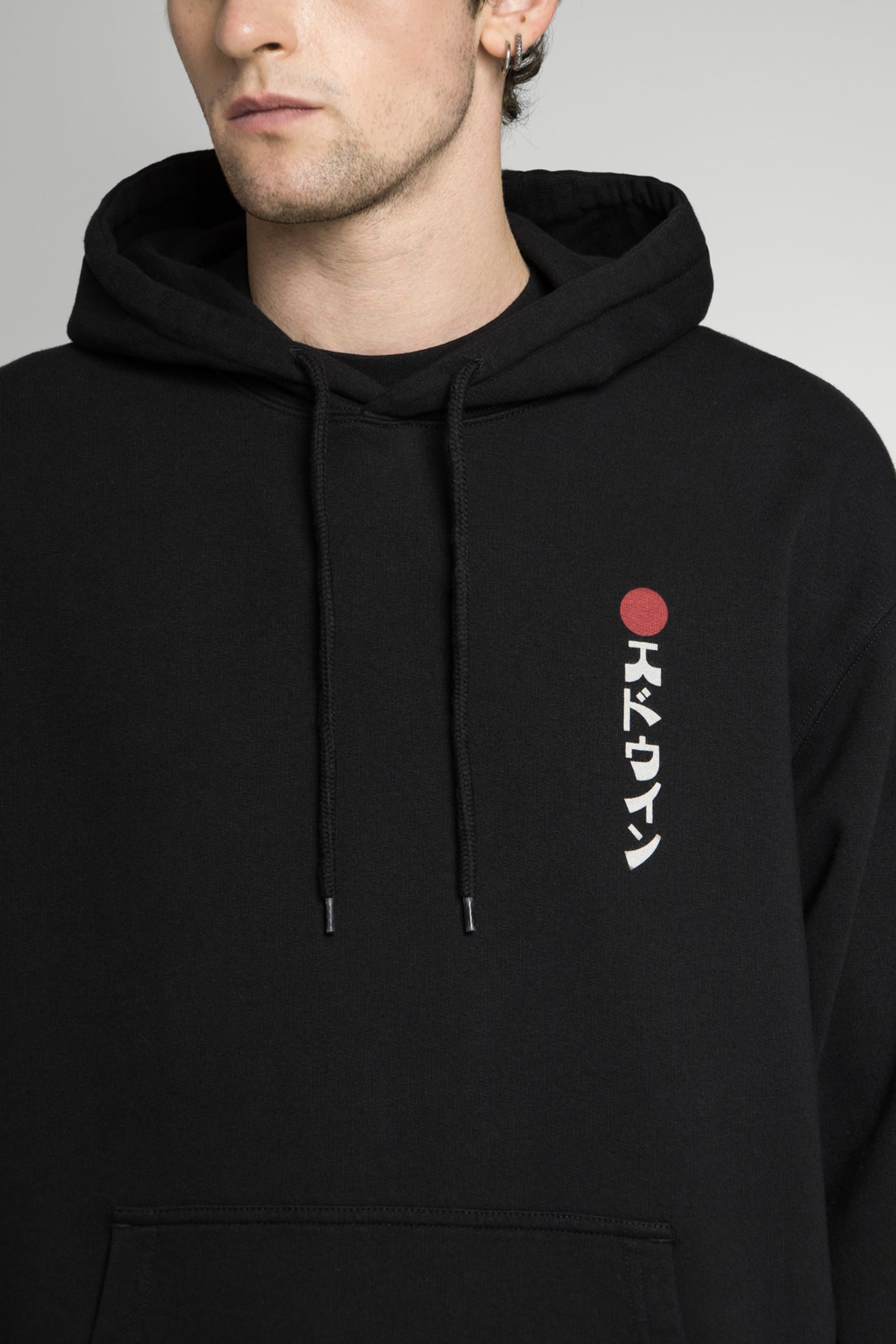 Широкий вибір Худі  Kamifuji Hoodie Sweat Heavy Felpa Black garment washed