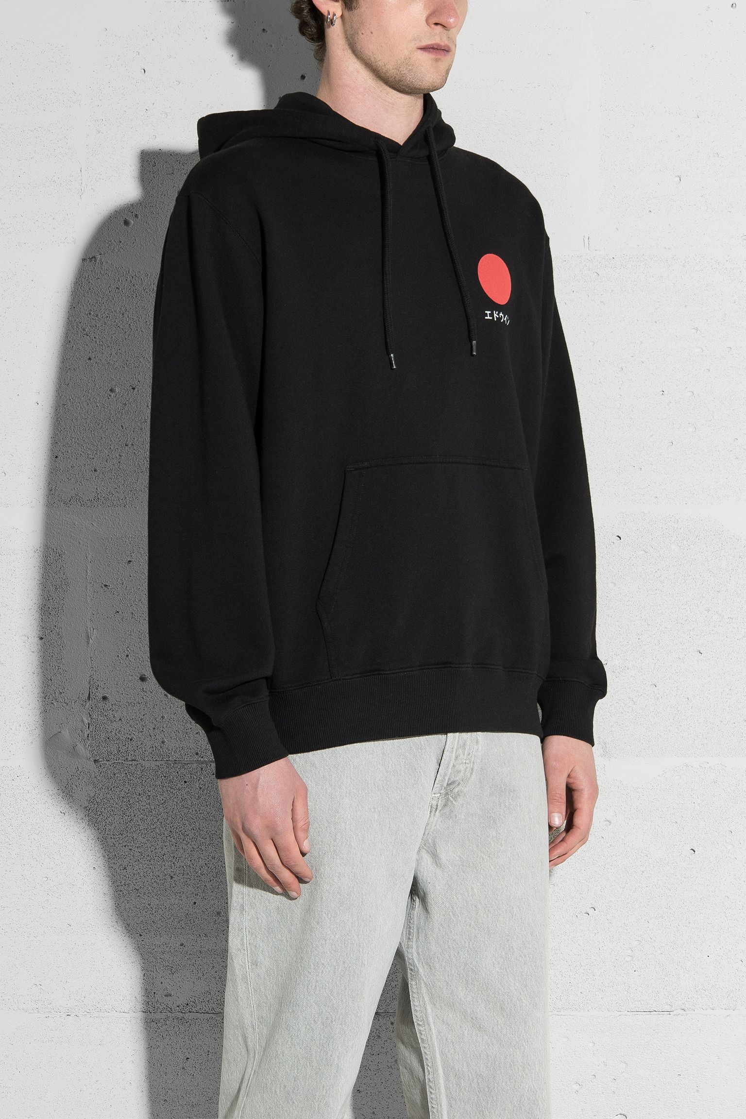 Худи Japanese Sun Hoodie Sweat Heavy Felpa Black garment washed с доставкой