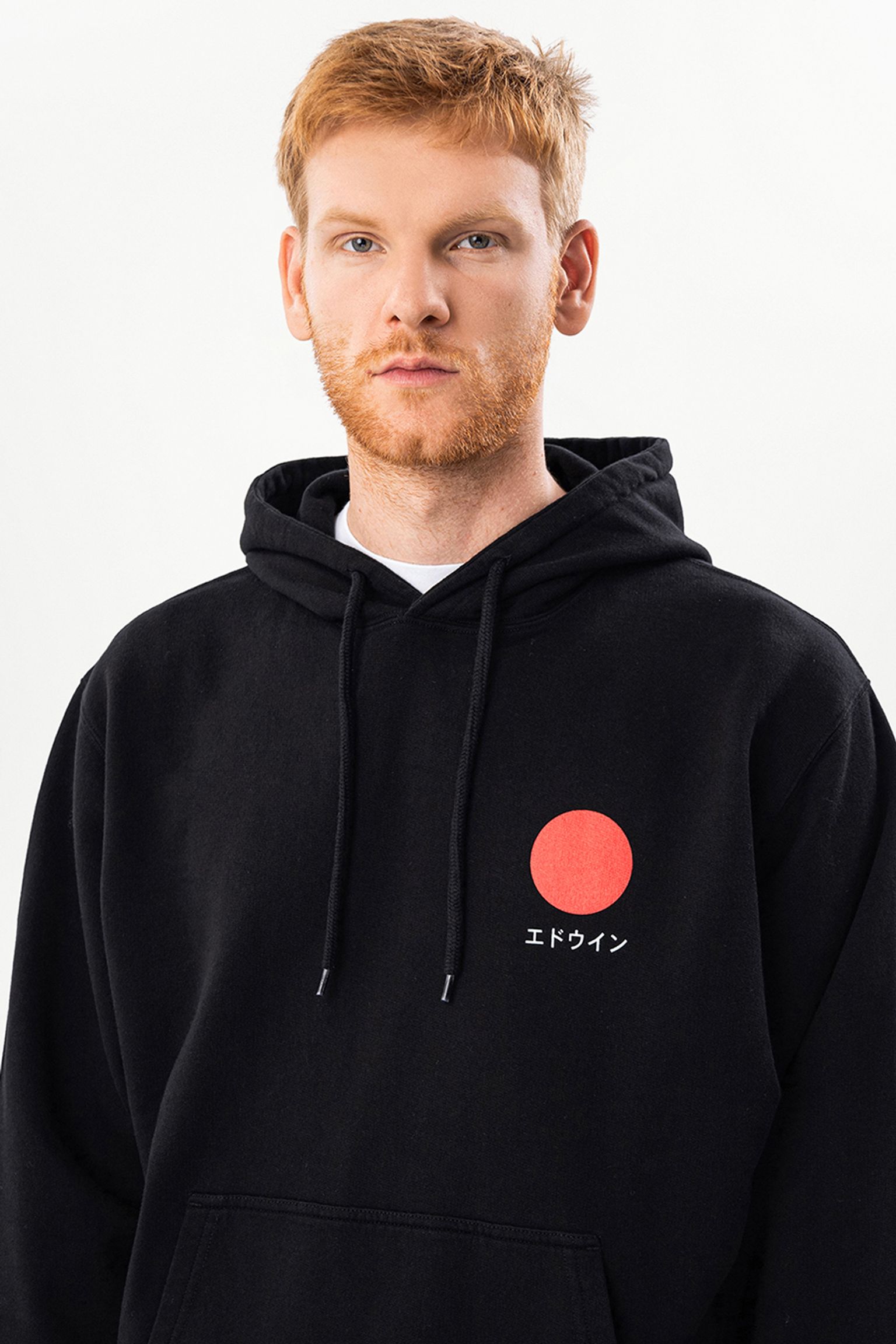 Худи Japanese Sun Hoodie Sweat Heavy Felpa Black garment washed