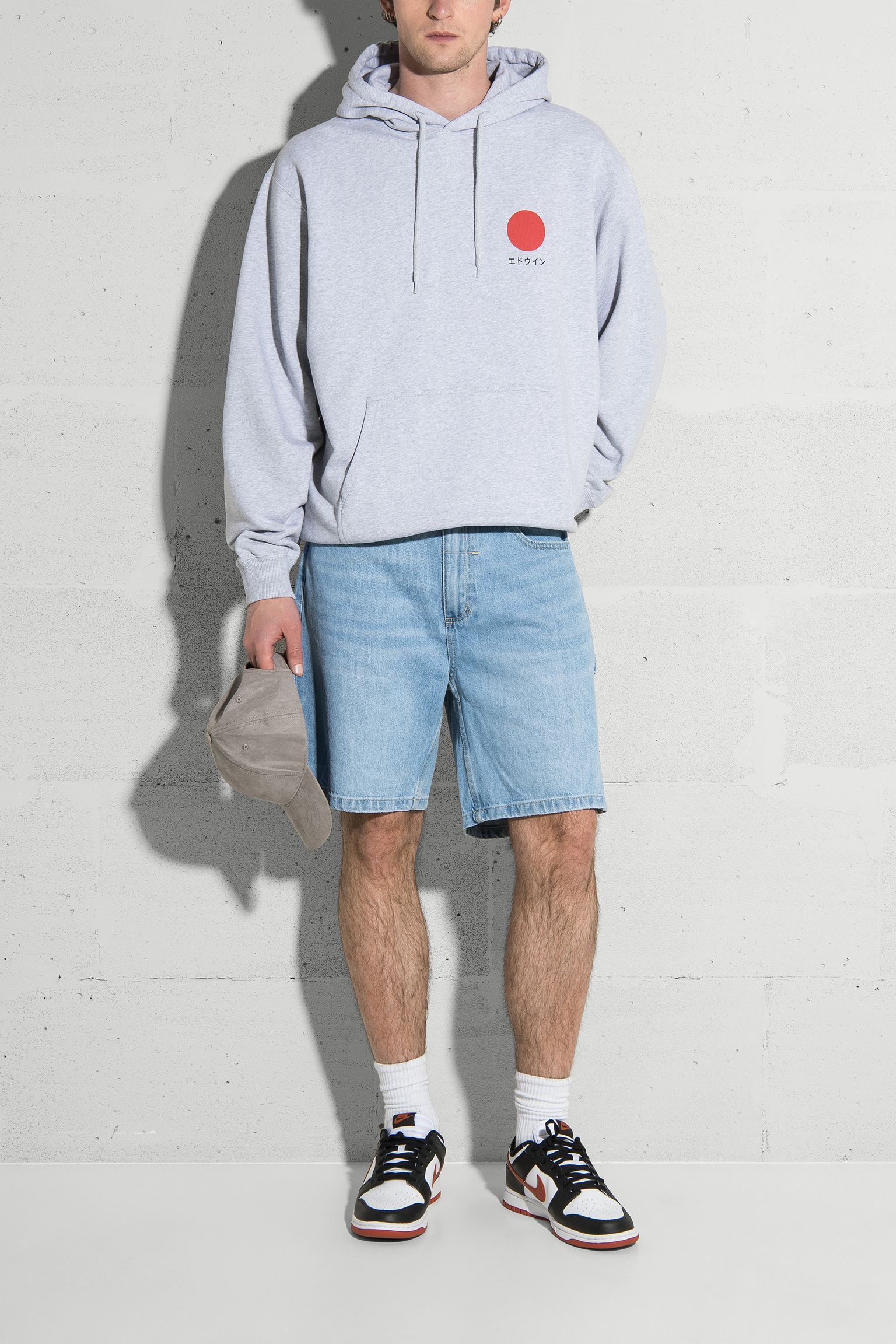 Худи Japanese Sun Hoodie Sweat Heavy Felpa Grey Marl garment washed купить в Украине