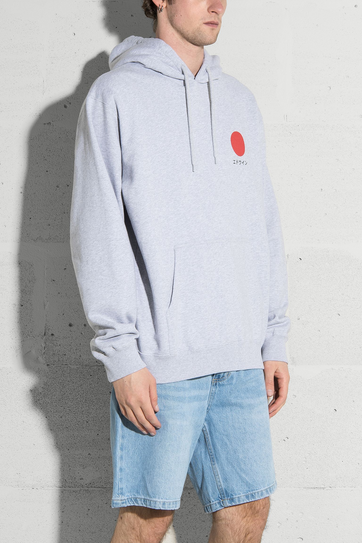 Худи Japanese Sun Hoodie Sweat Heavy Felpa Grey Marl garment washed с доставкой