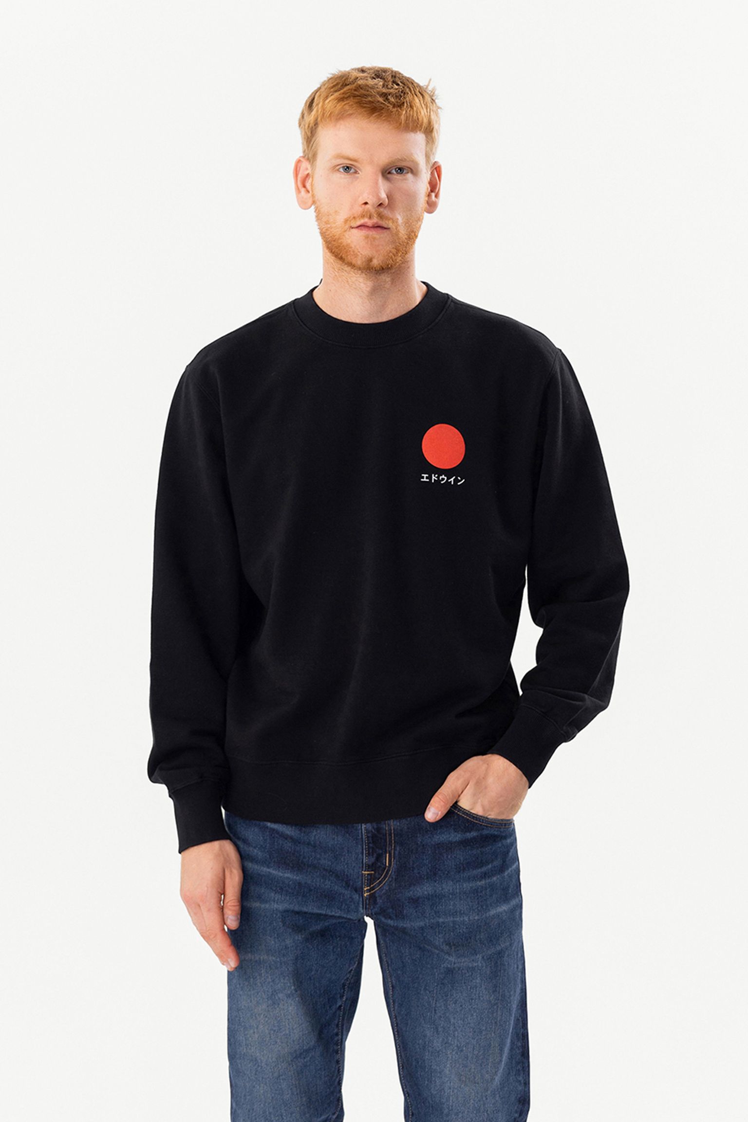 Світшот Japanese Sun Sweat Heavy Felpa Black garment washed