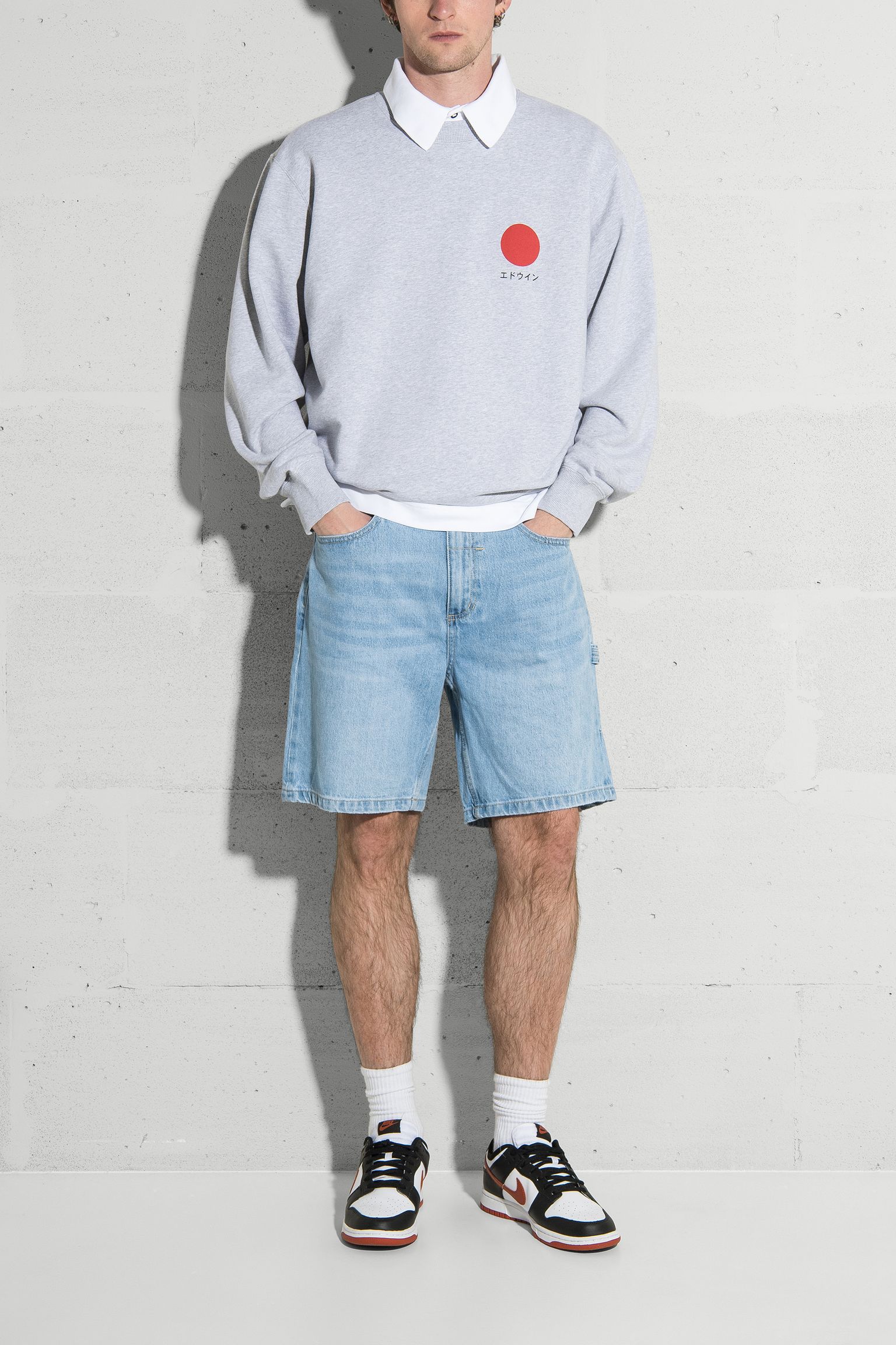 Світшот Japanese Sun Sweat Heavy Felpa Grey Marl garment washed купити в Україні