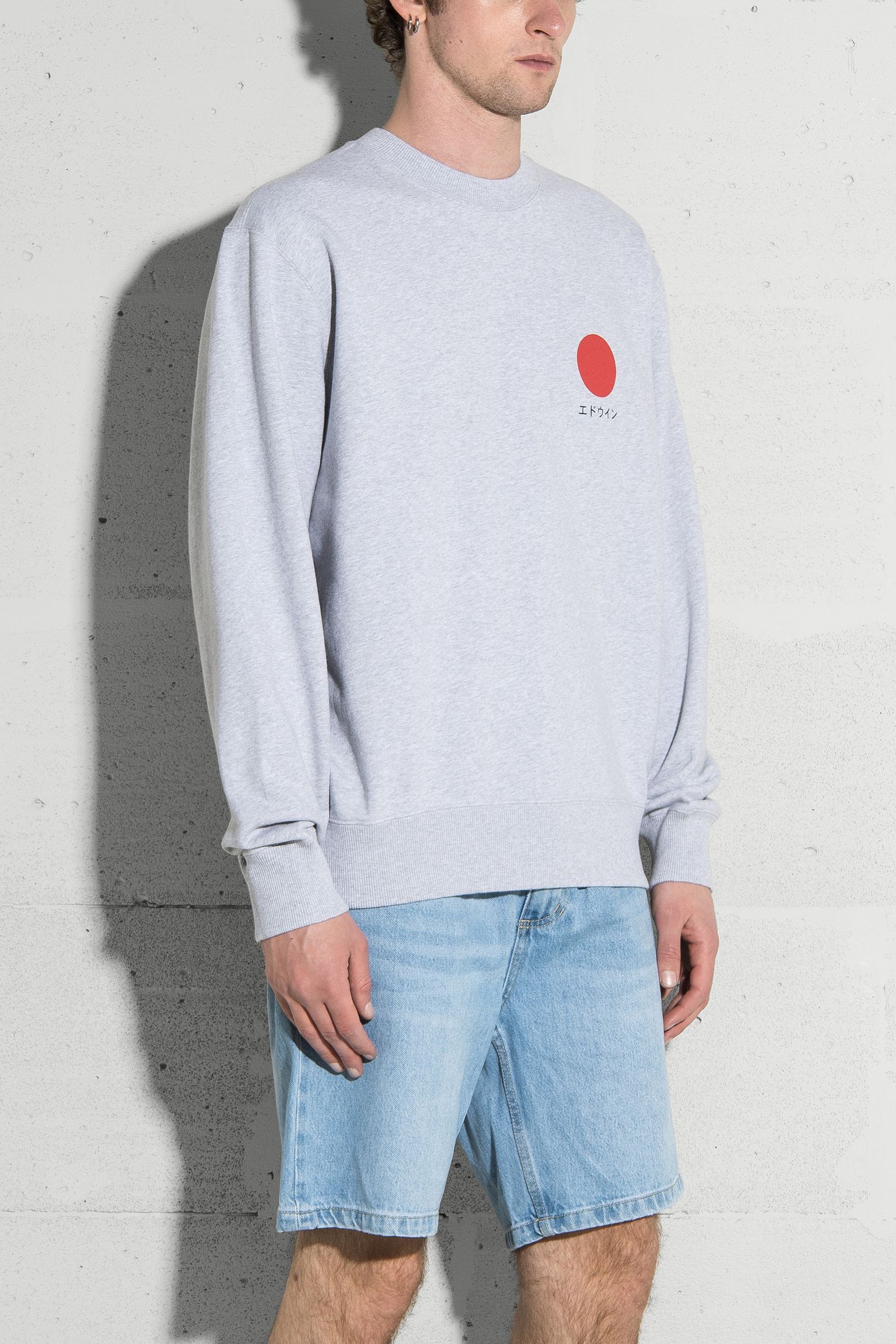 Світшот Japanese Sun Sweat Heavy Felpa Grey Marl garment washed з доставкою