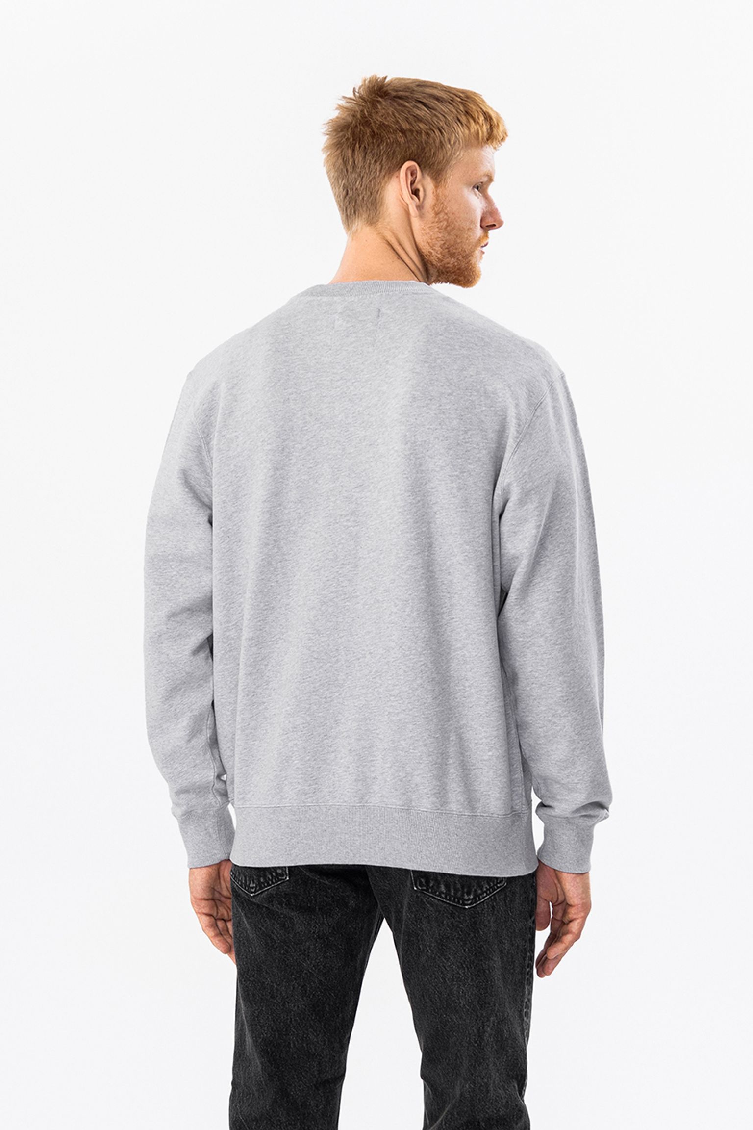 Свитшот Japanese Sun Sweat Heavy Felpa Grey Marl garment washed