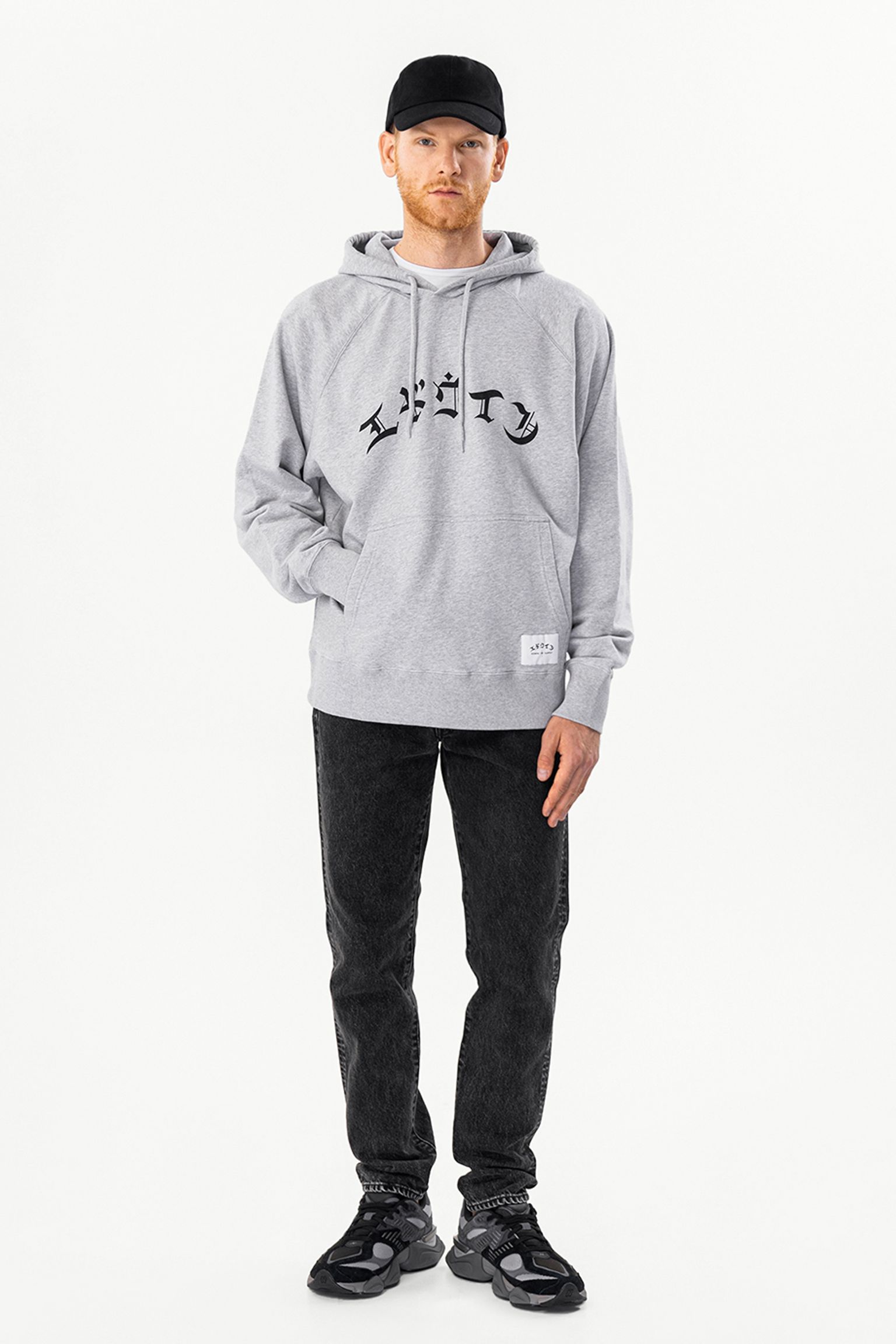 Худи High Life Low Levels Hoodie Sweat Heavy Felpa, 100% Cotton, 350g/m² Grey Marl garment washed