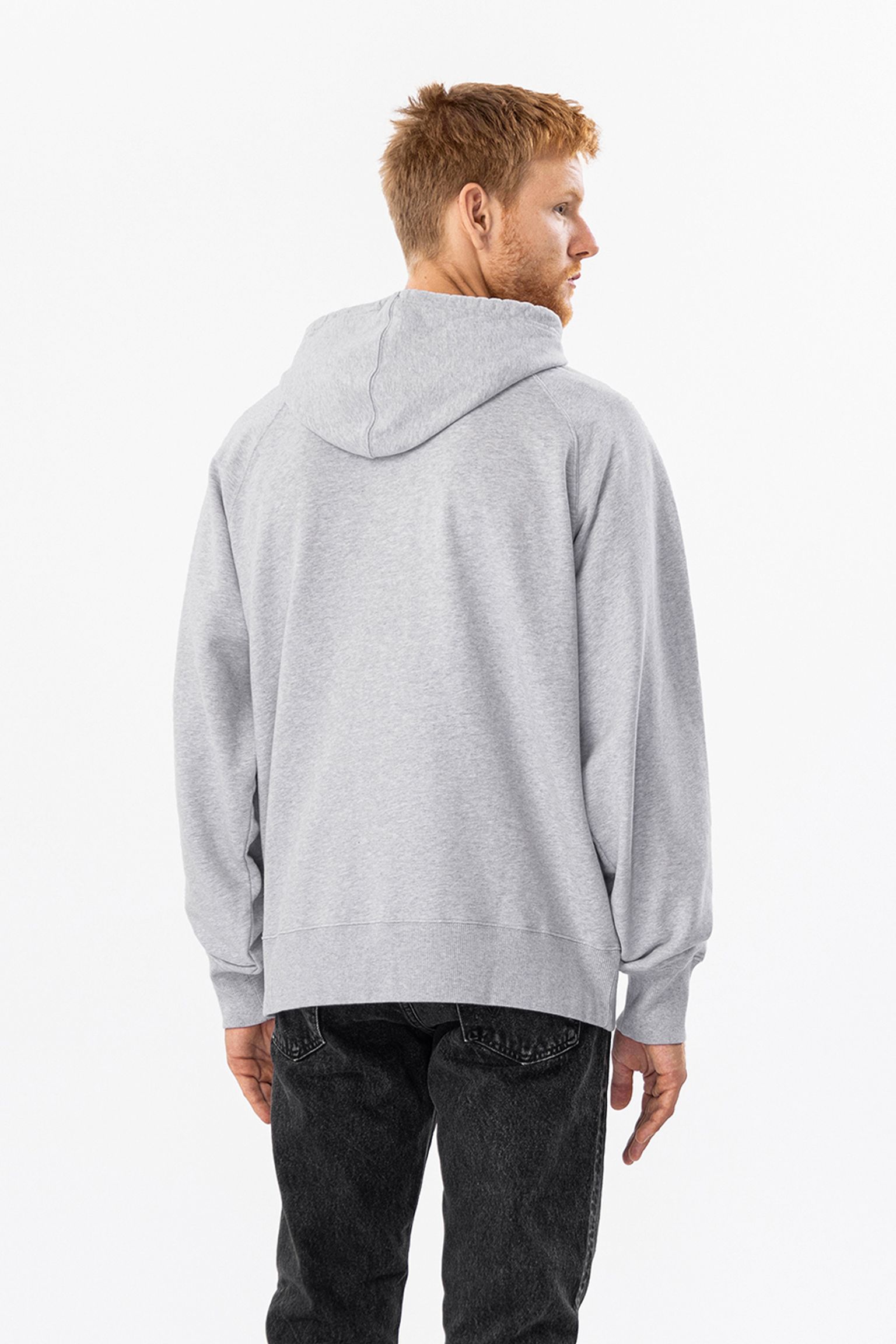 Худи High Life Low Levels Hoodie Sweat Heavy Felpa, 100% Cotton, 350g/m² Grey Marl garment washed