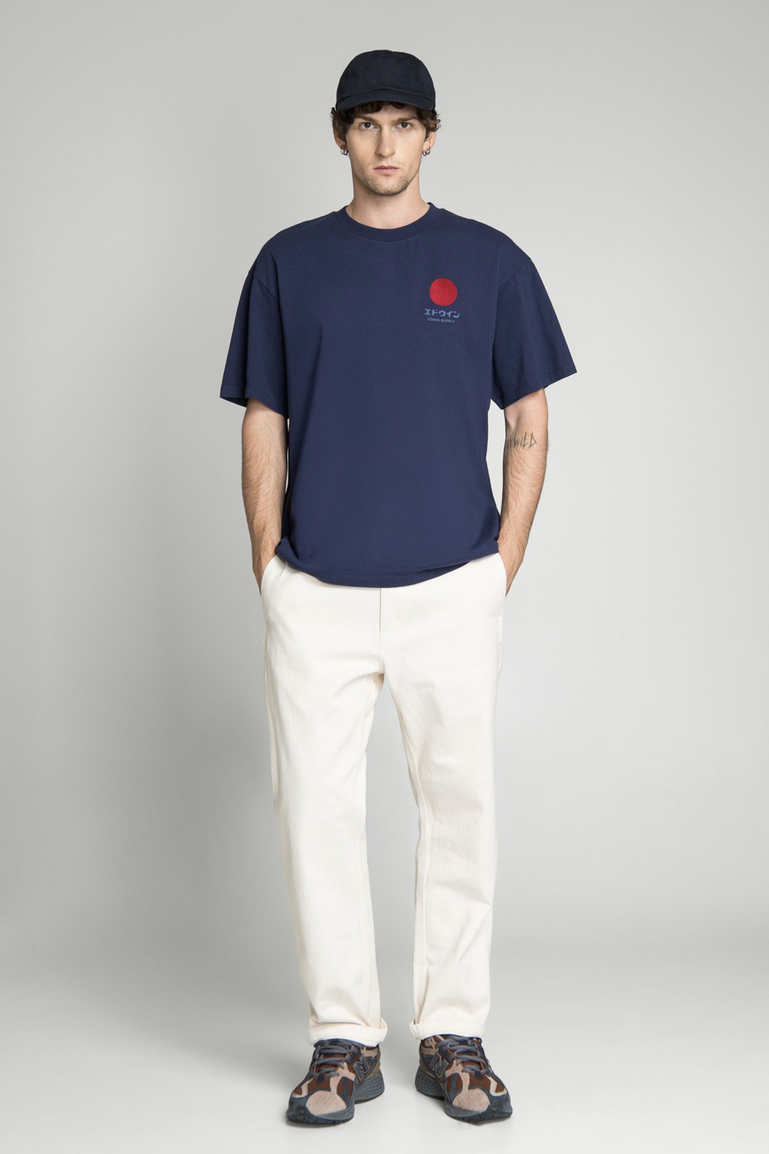 Футболка  Japanese Sun Supply TS Single Jersey Maritime Blue garment washed купить в Украине