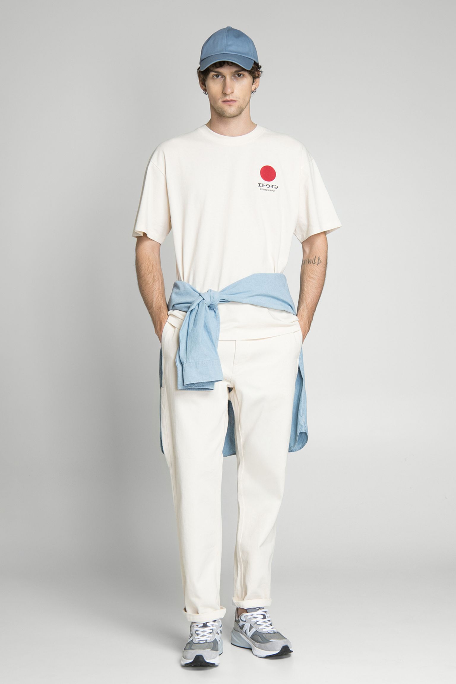 Футболка Japanese Sun Supply TS Single Jersey Whisper White garment washed купить в Украине