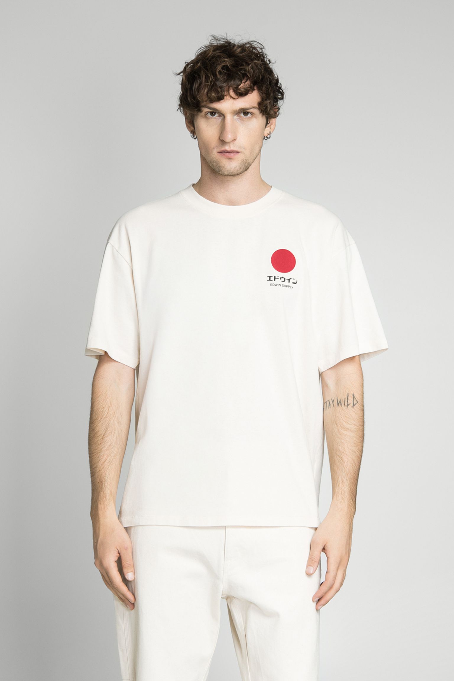 Футболка Japanese Sun Supply TS Single Jersey Whisper White garment washed с доставкой
