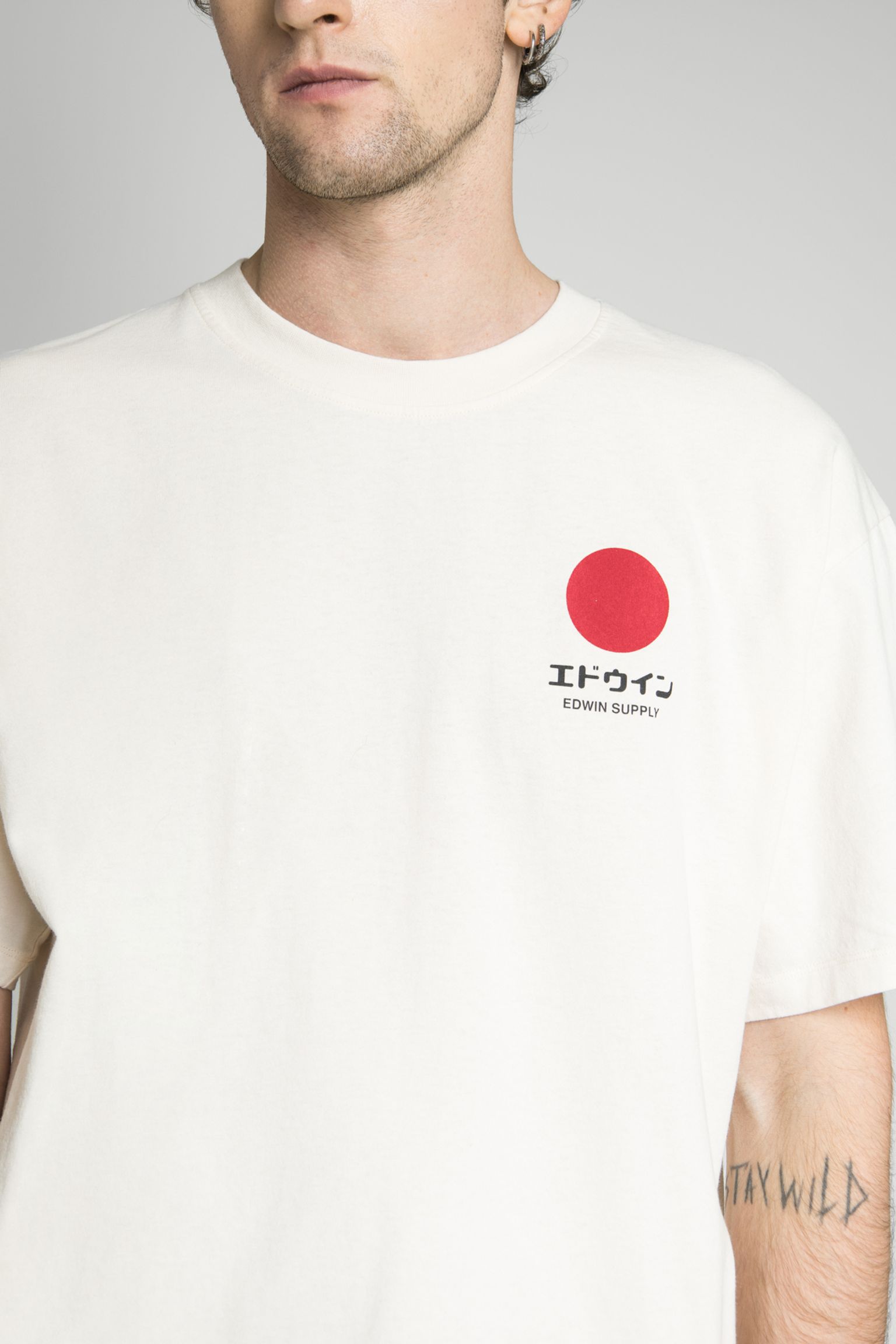Широкий выбор Футболка Japanese Sun Supply TS Single Jersey Whisper White garment washed