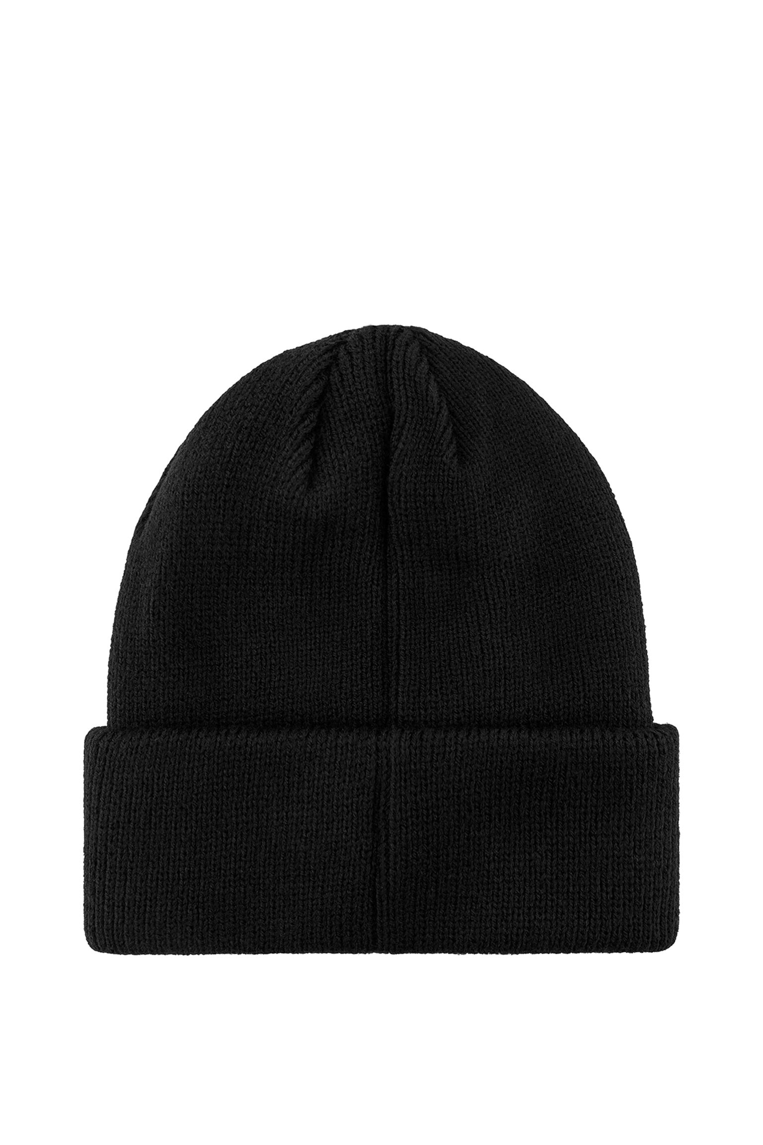 шапка Gothic Beanie Knit Black garment washed