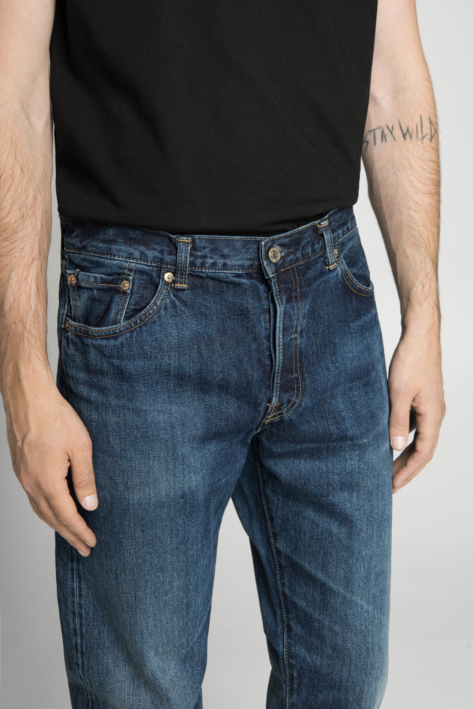 Широкий выбор Джинсы Regular Tapered Kaihara Indigo 13oz
