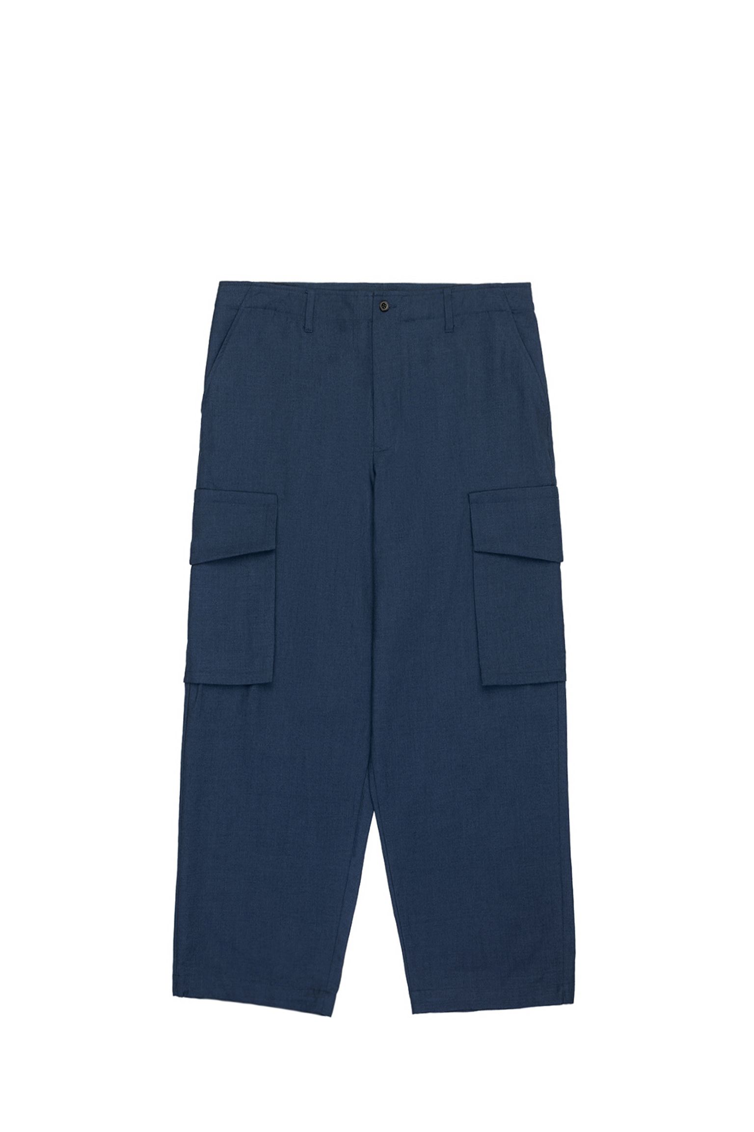 брюки WOOL GABARDINE WIDE CARGO PANTS