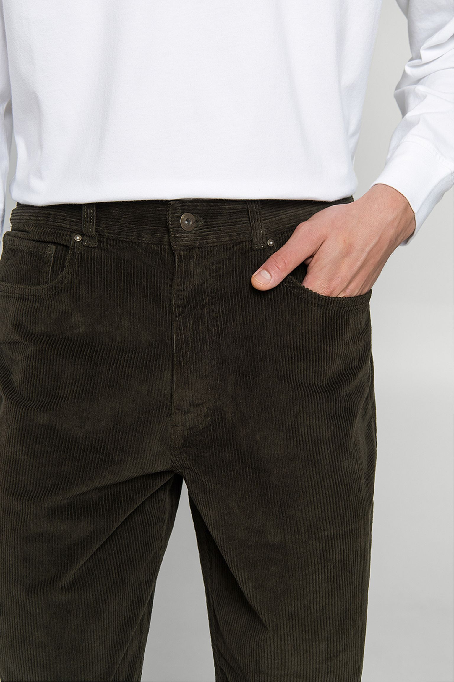 Брюки STRETCH CORD REGULAR FI TROUSER