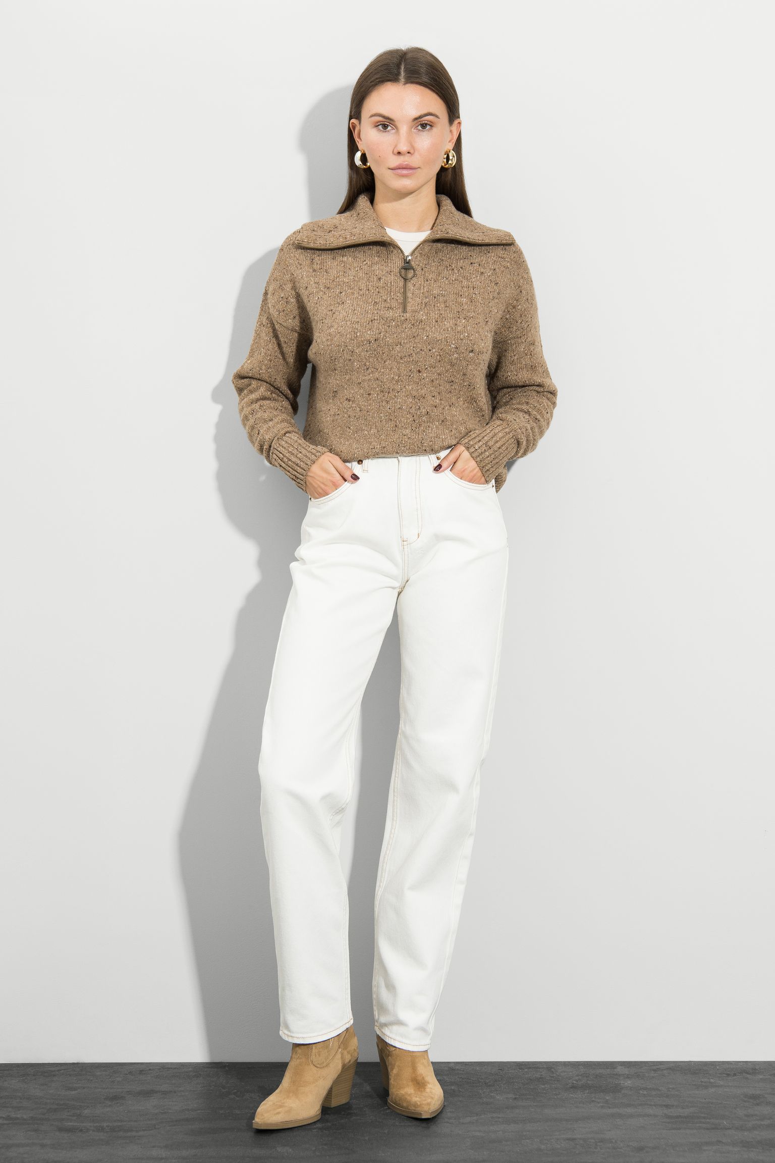 Светр lavensdale half zip knitted jumper