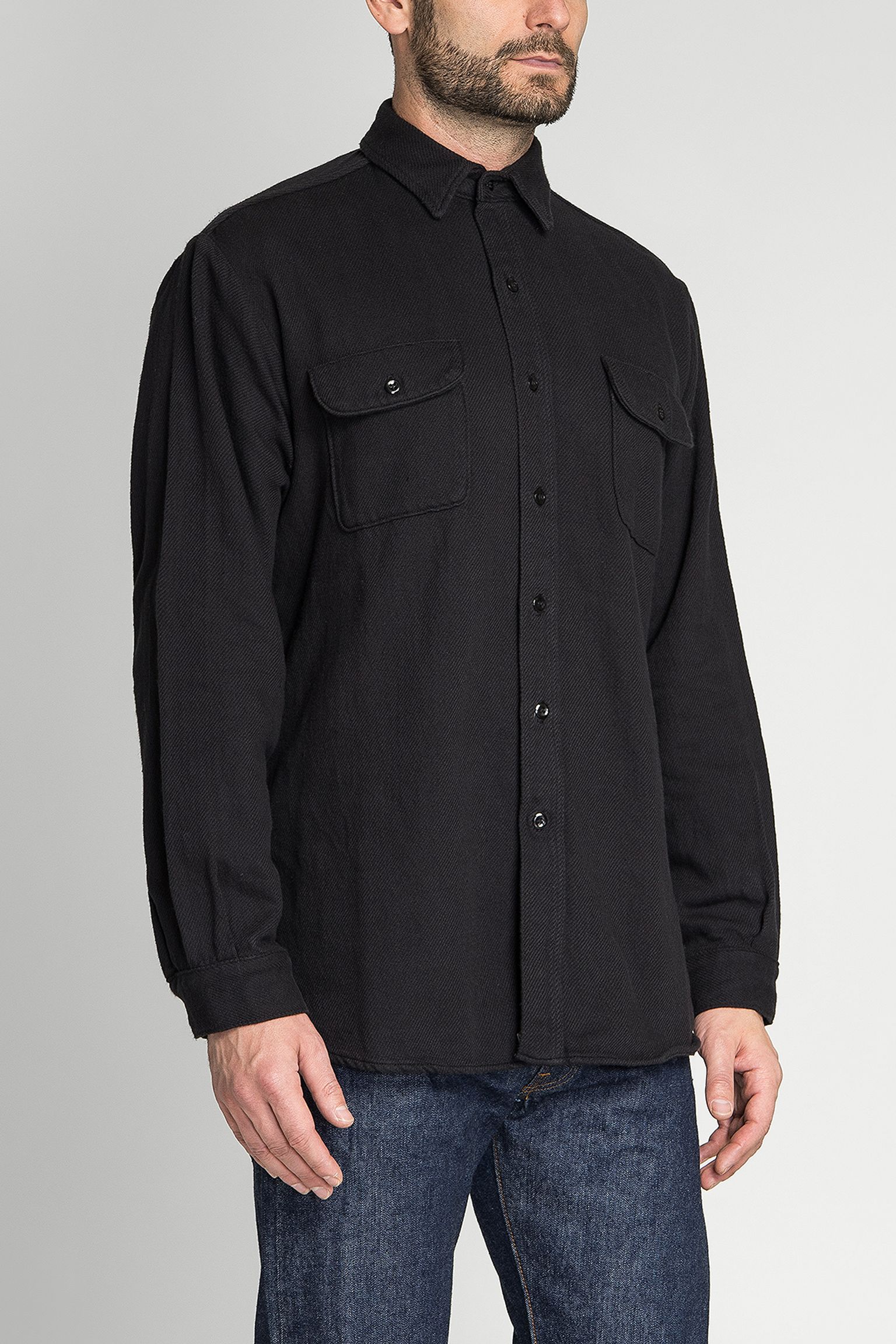 Рубашка VINTAGE FIT BLACK FLANNEL SHIRT с доставкой