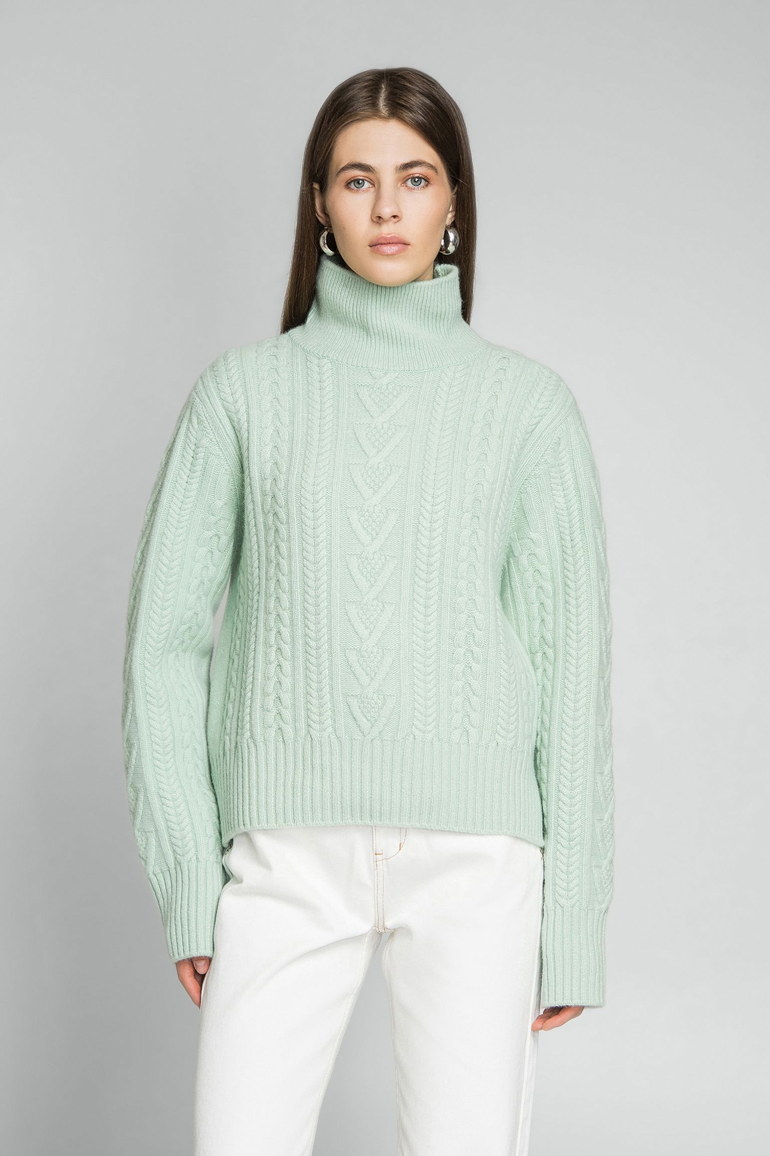 Свитер CABLE TURTLE NECK SWEATER купить