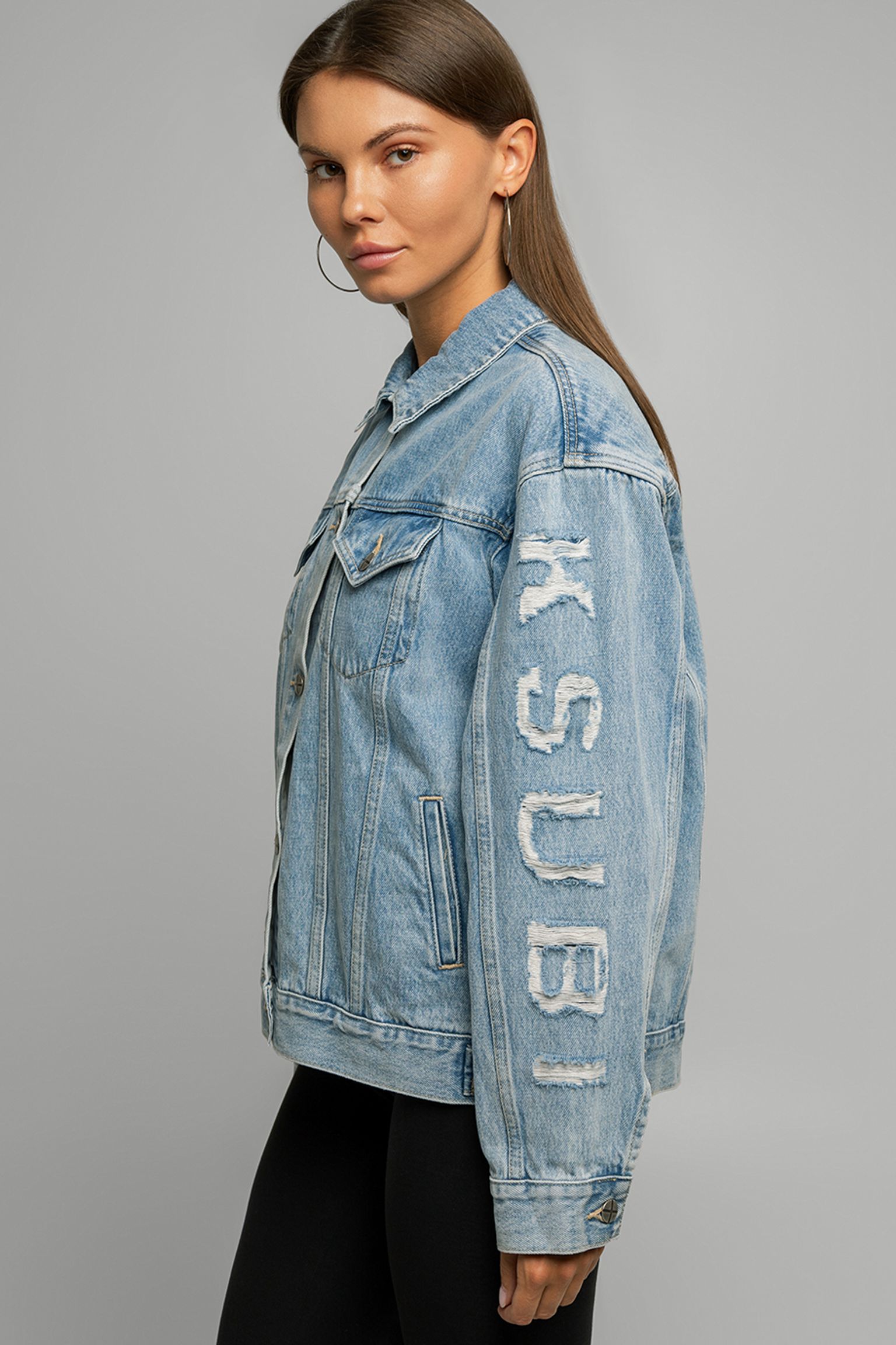 Широкий выбор Куртка джинсовая KSUBI OVERSIZED JACKET TORN UP