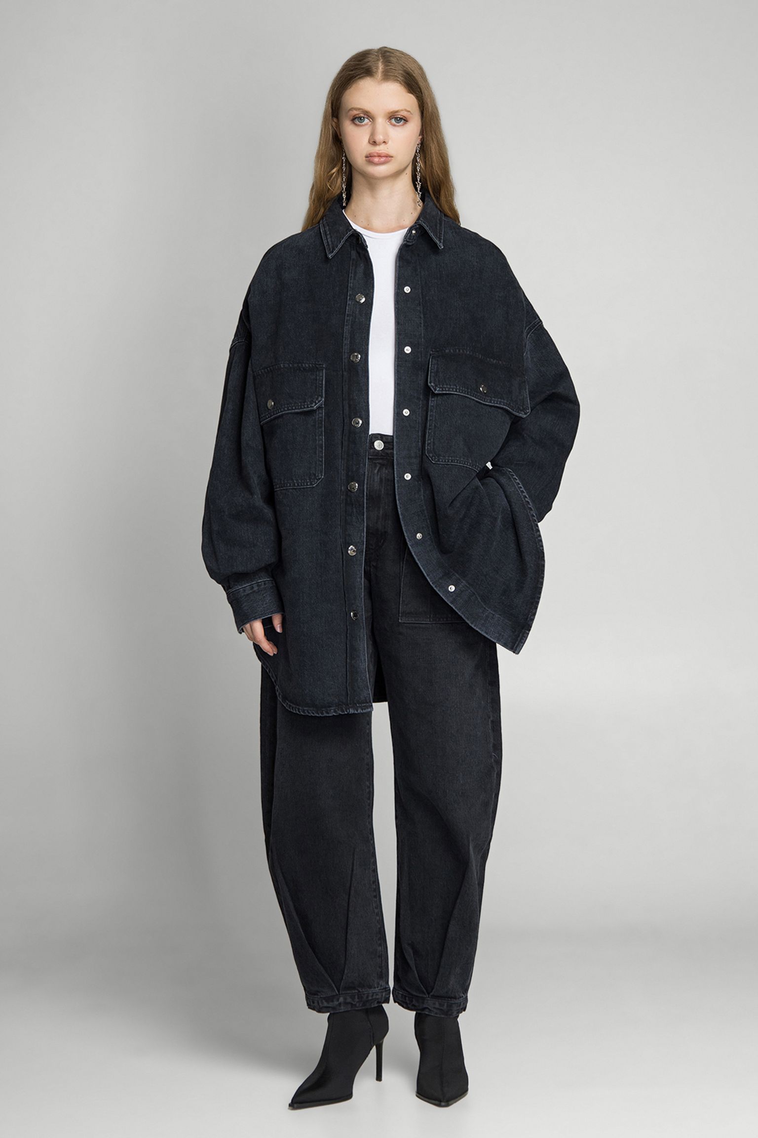 Овершот talli oversize shirt in begun