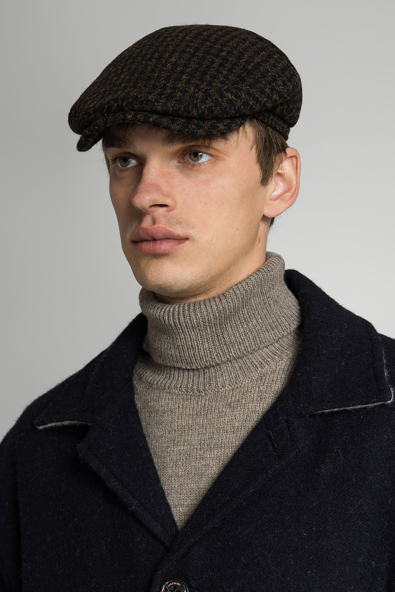 Кепка Driver Cap Houndstooth Harris Tweed