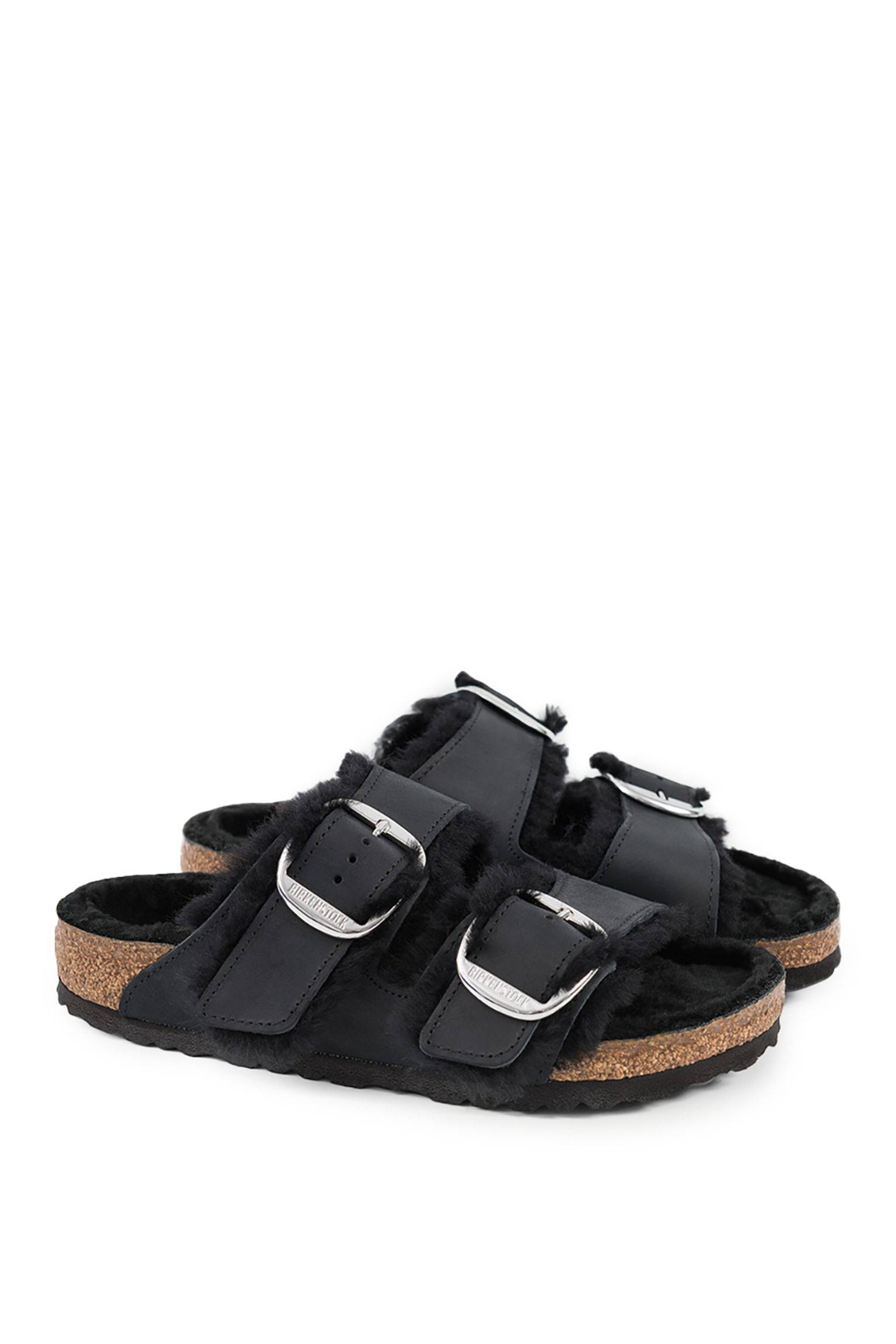 Шльопанці Arizona Big Buckle Shearling Oiled Leather купити в Україні