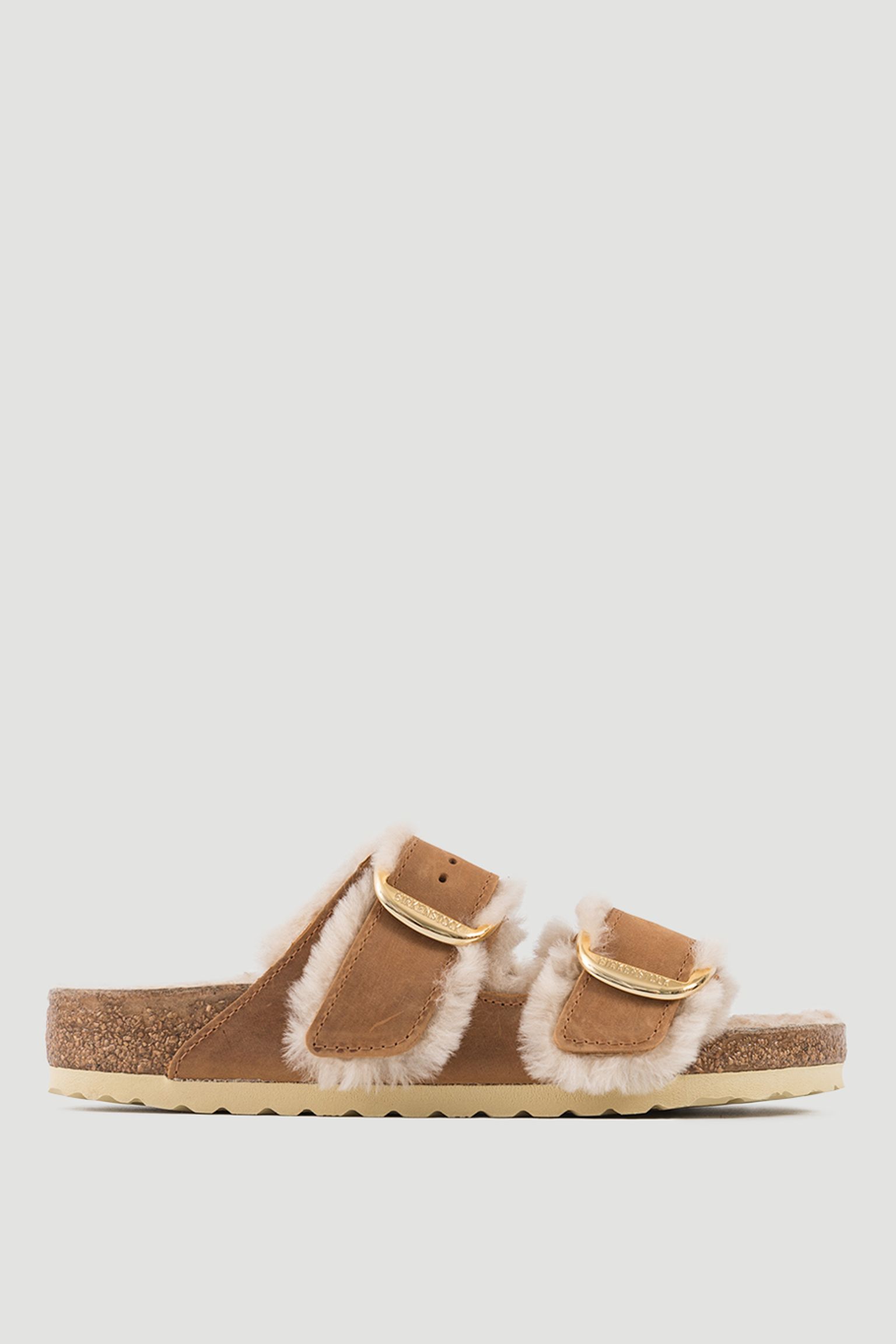 Шлепанцы Birkenstock Arizona Big Buckle Shearling Oiled Leather