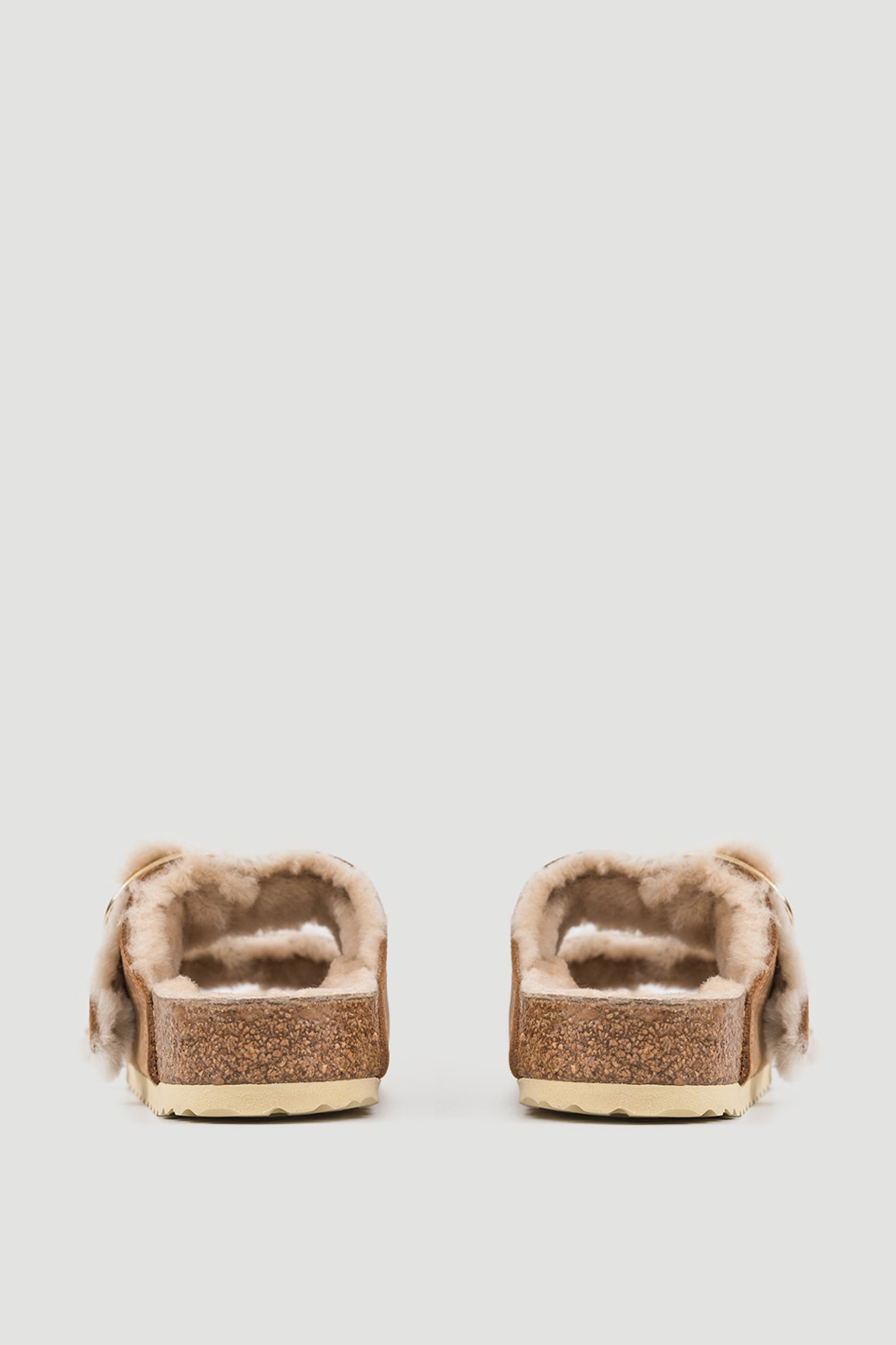 Шльопанці Arizona Big Buckle Shearling Oiled Leather