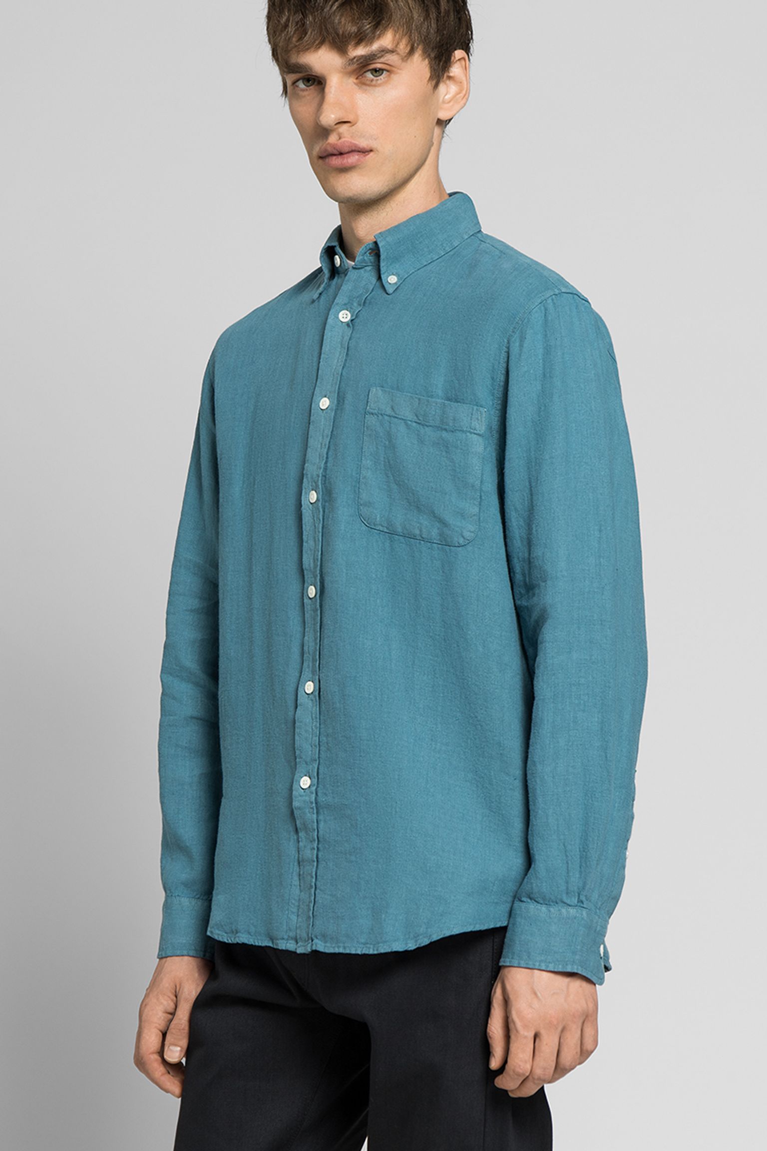 Широкий вибір Сорочка C.O.F. Studio BUTTON DOWN PURE LINEN