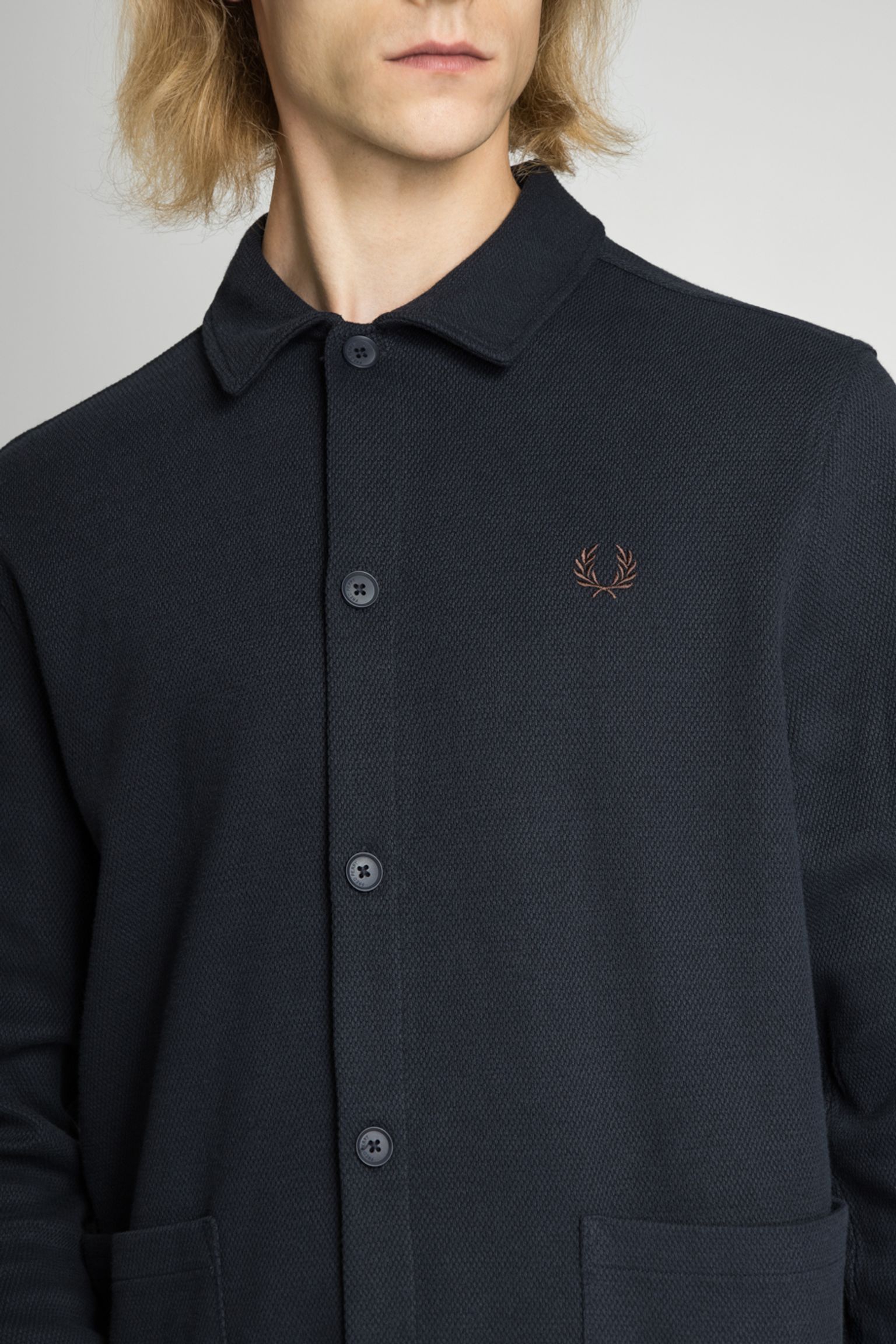 Овершот BUTTON THROUGH LONG SLEEVE POLO