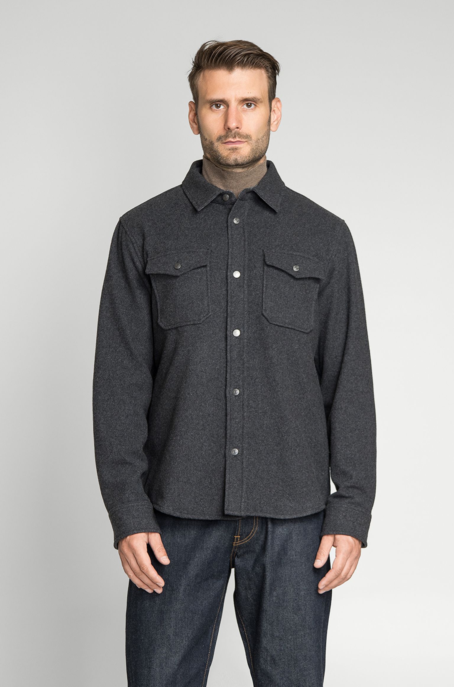 Овершот ALASKAN MELTON PLAIN OVERSHIRT