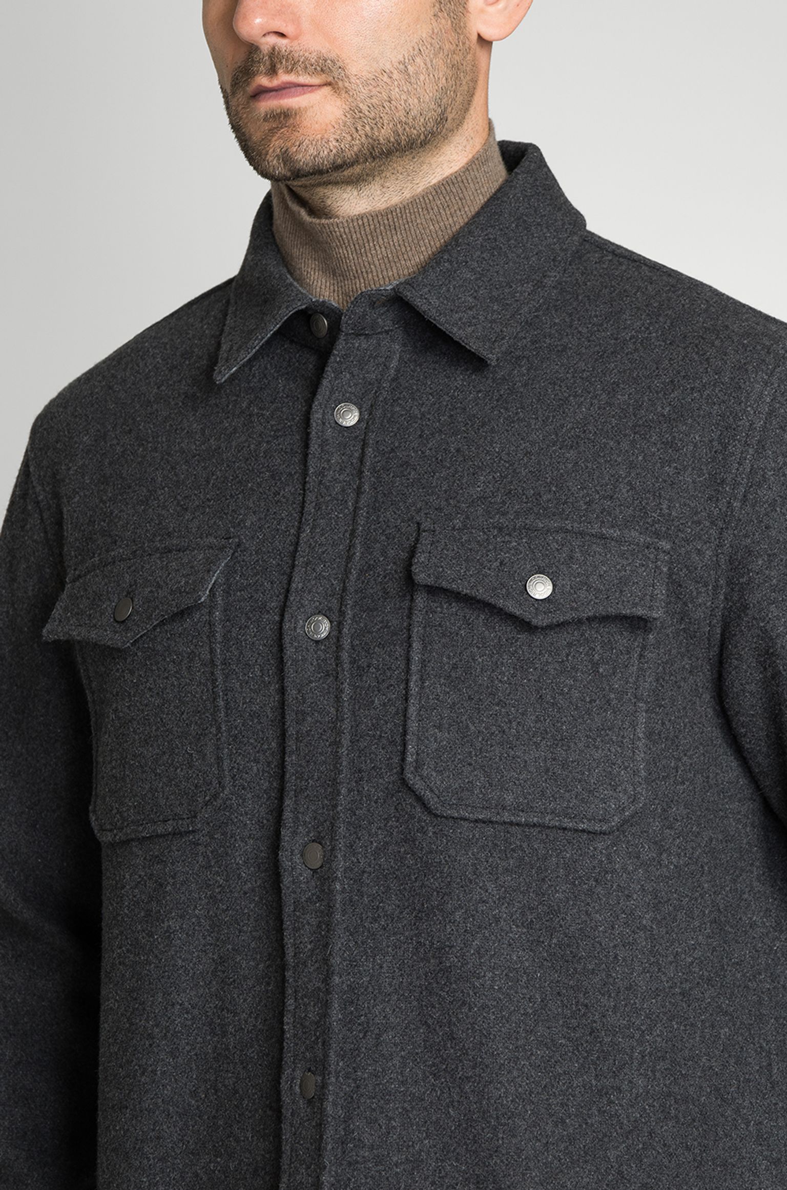 Овершот ALASKAN MELTON PLAIN OVERSHIRT