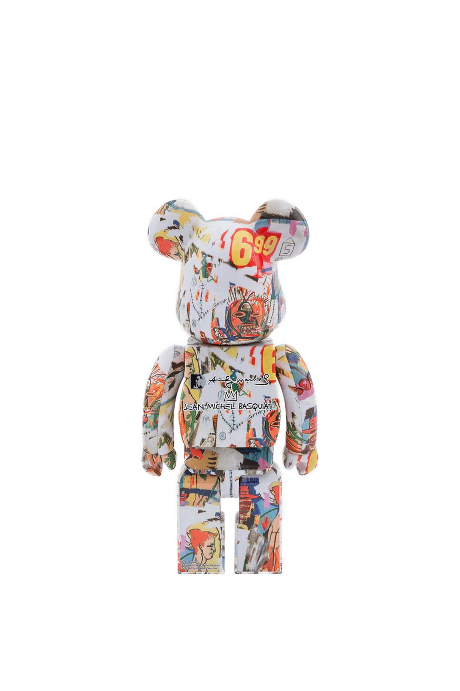 Іграшка BEARBRICK Andy Warhol x Jean-Michel Basquiat 4/1  400% з доставкою
