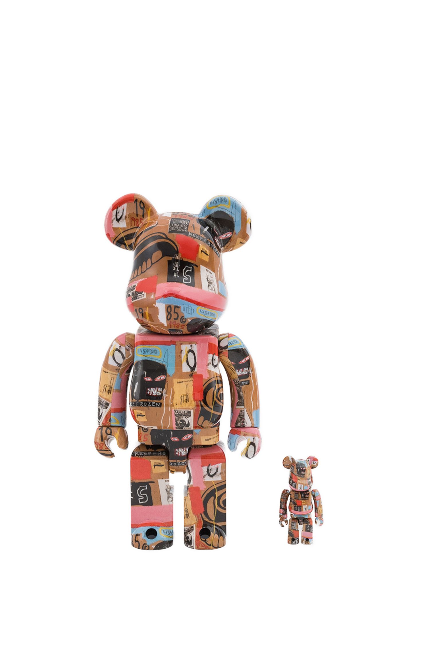 Игрушка BEARBRICK Andy Warhol x Jean-Michel Basquiat 100% & 400% SET купить