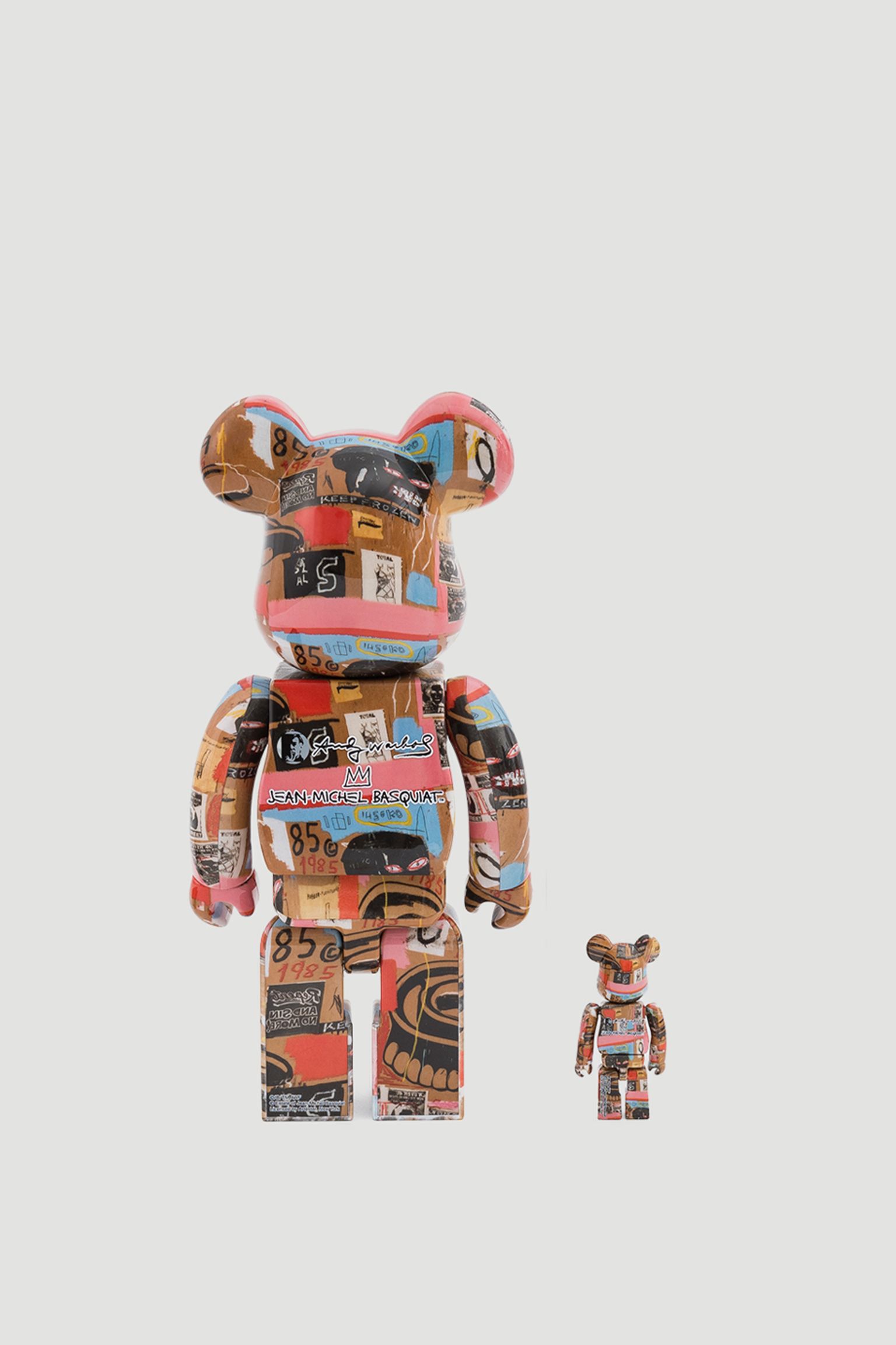 Іграшка BEARBRICK Andy Warhol x Jean-Michel Basquiat 100% & 400% SET