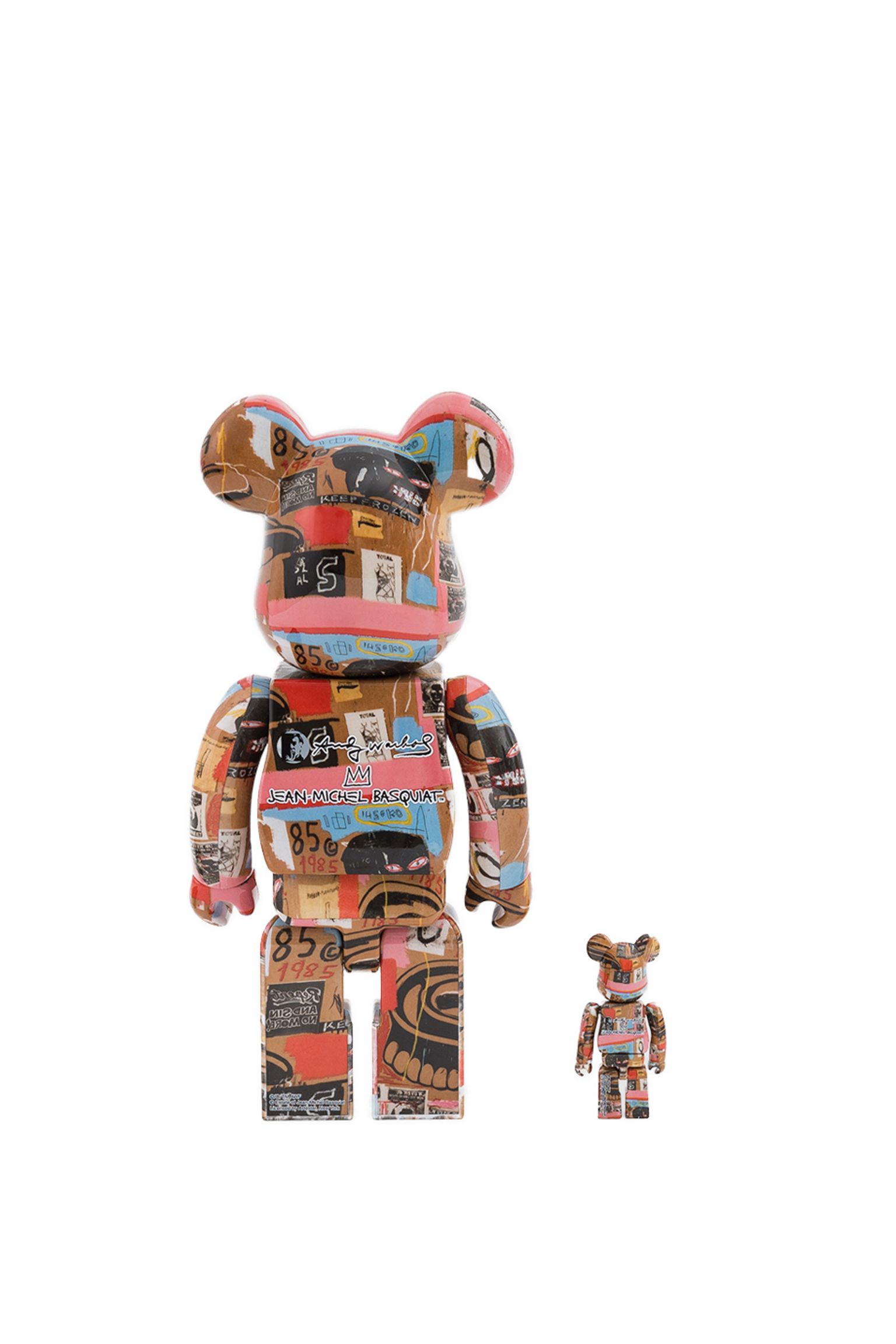 Игрушка BEARBRICK Andy Warhol x Jean-Michel Basquiat 100% & 400% SET с доставкой