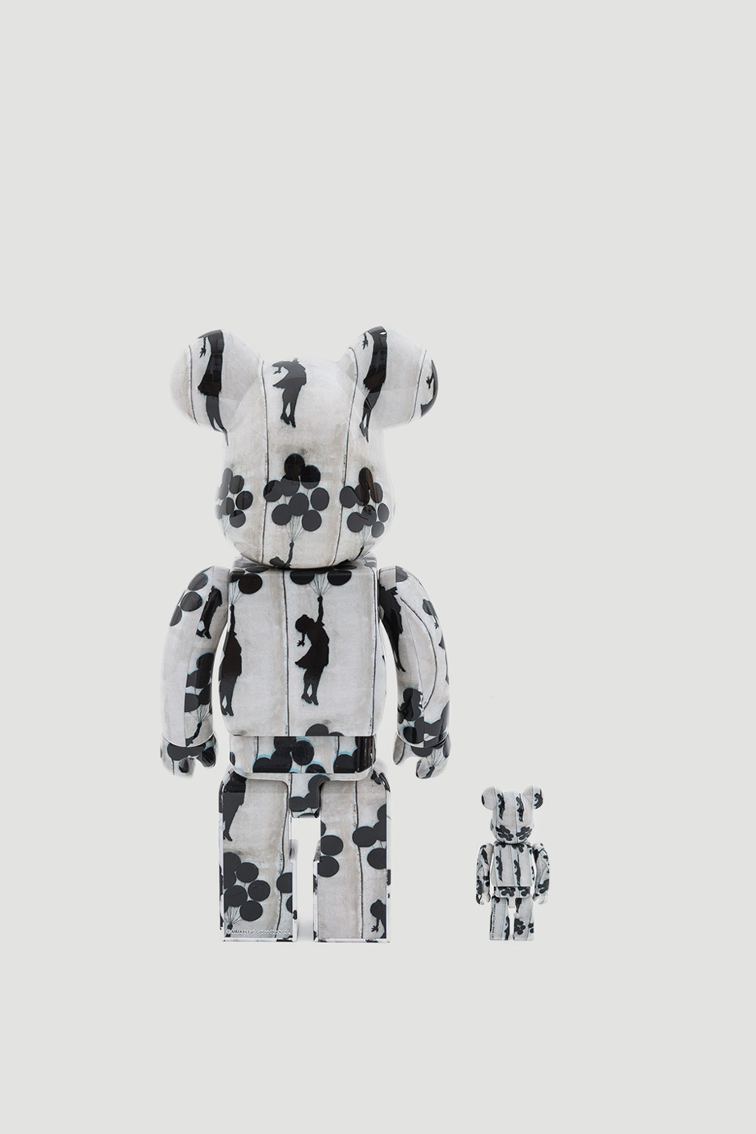 Іграшка BEARBRICK Banksy Flying Ballons Girl 100% & 400% SET