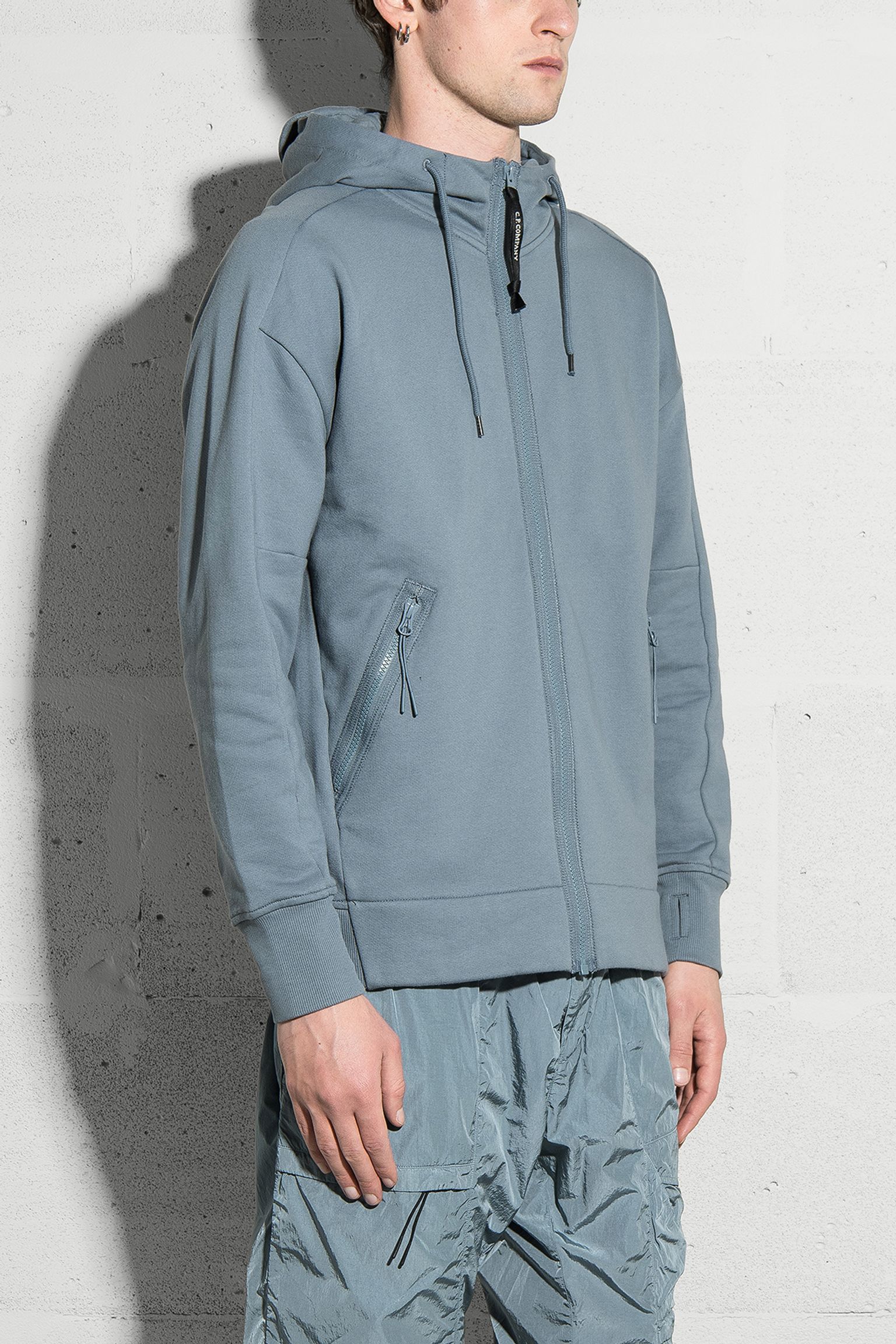 Спортивна кофта DIAGONAL FLEECE GOGGLE ZIPPED HOODED SWEATSHIRT з доставкою