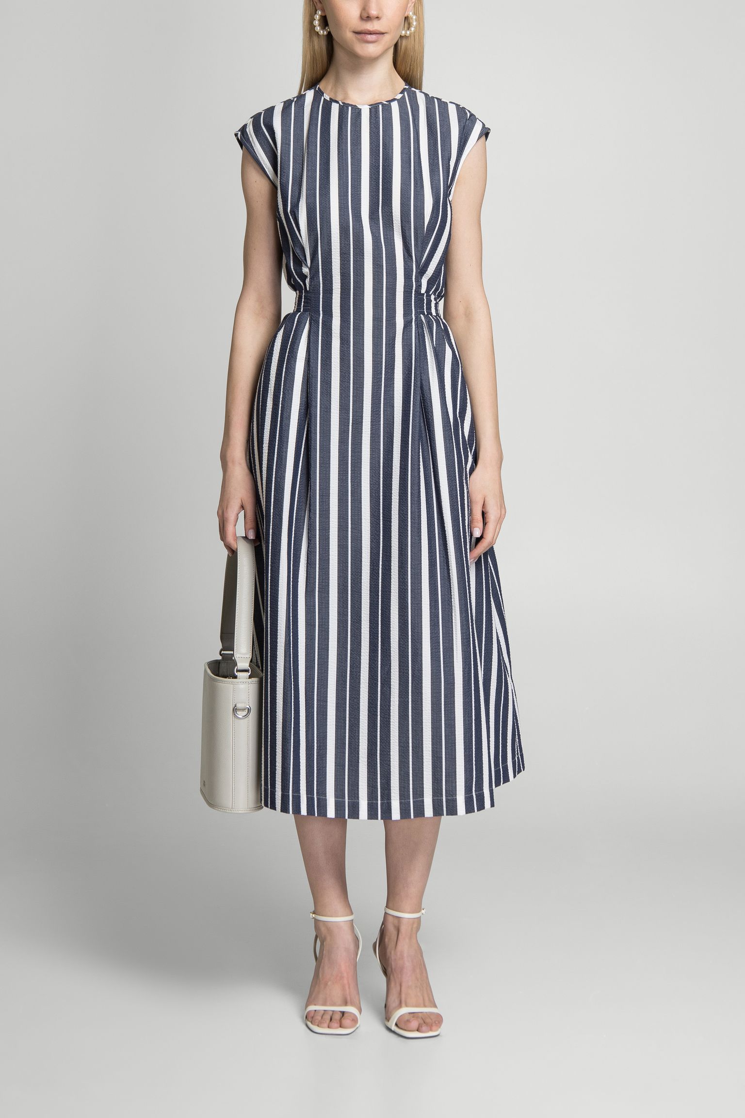 Сукня STRIPED COTTON BELTED DRESS купити в Україні