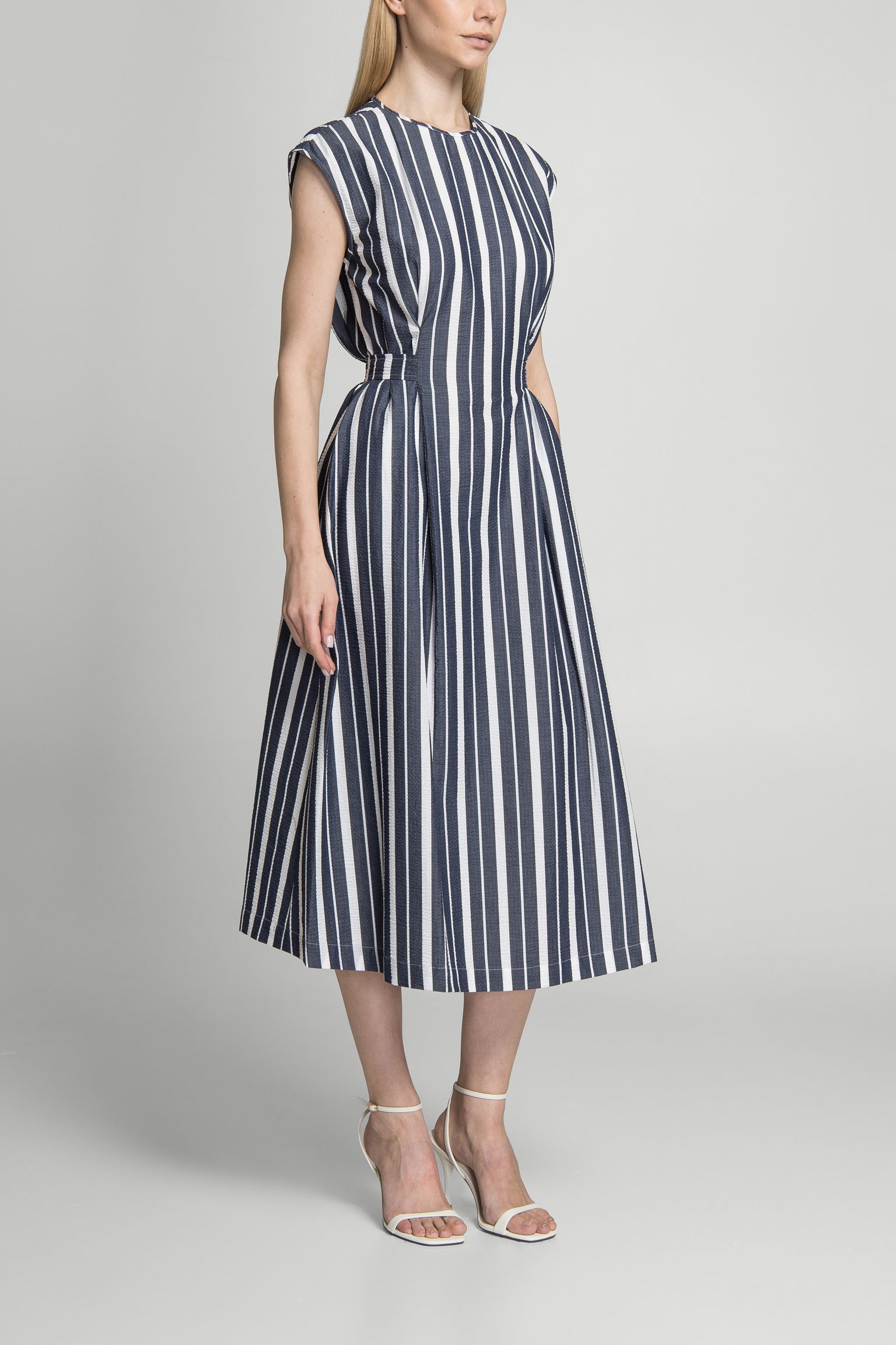 Сукня STRIPED COTTON BELTED DRESS з доставкою